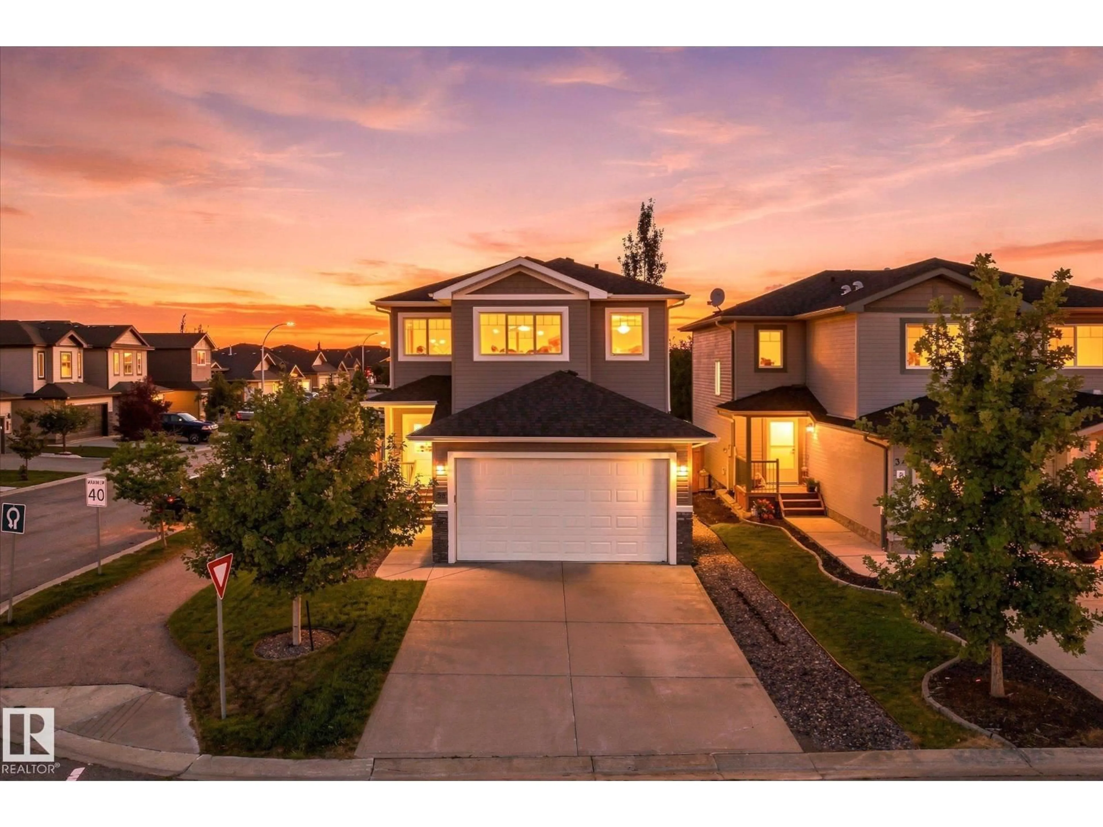 A pic from outside/outdoor area/front of a property/back of a property/a pic from drone, street for 38 RICHMOND LI, Fort Saskatchewan Alberta T8L0S2