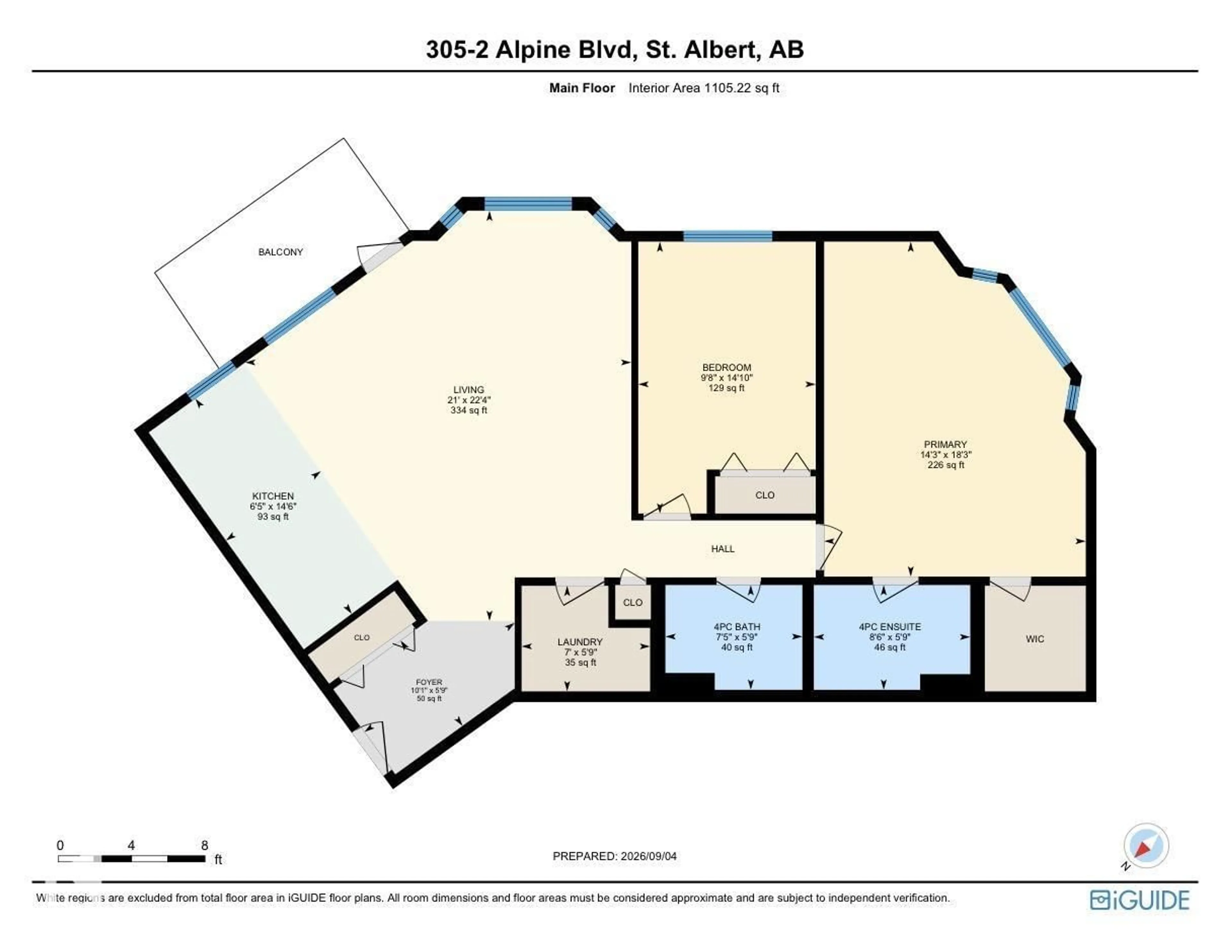 Floor plan for 305 ALPINE BV, St. Albert Alberta T8N3Y3