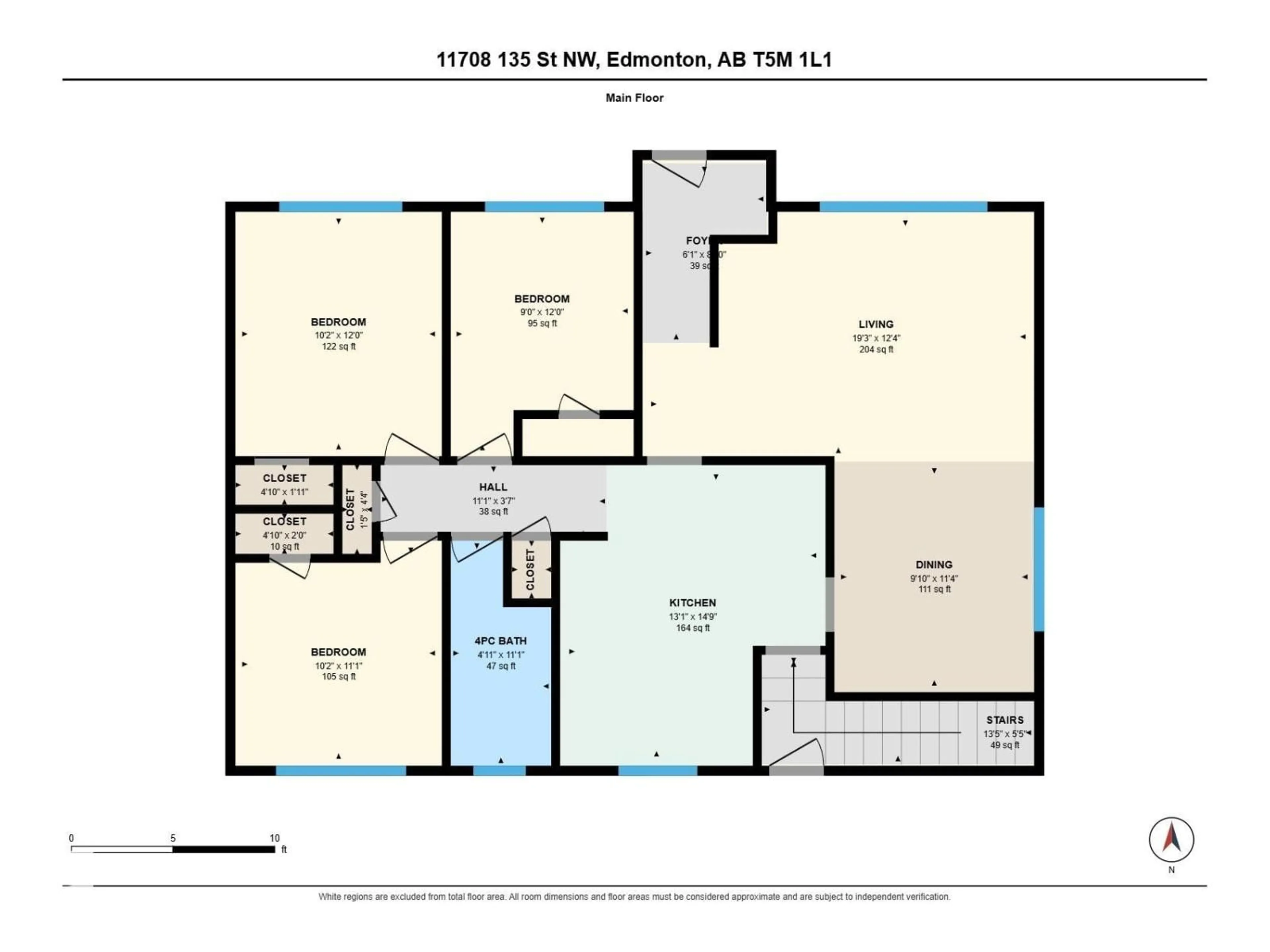 Floor plan for NW - 11708 135 ST, Edmonton Alberta T5M1L3