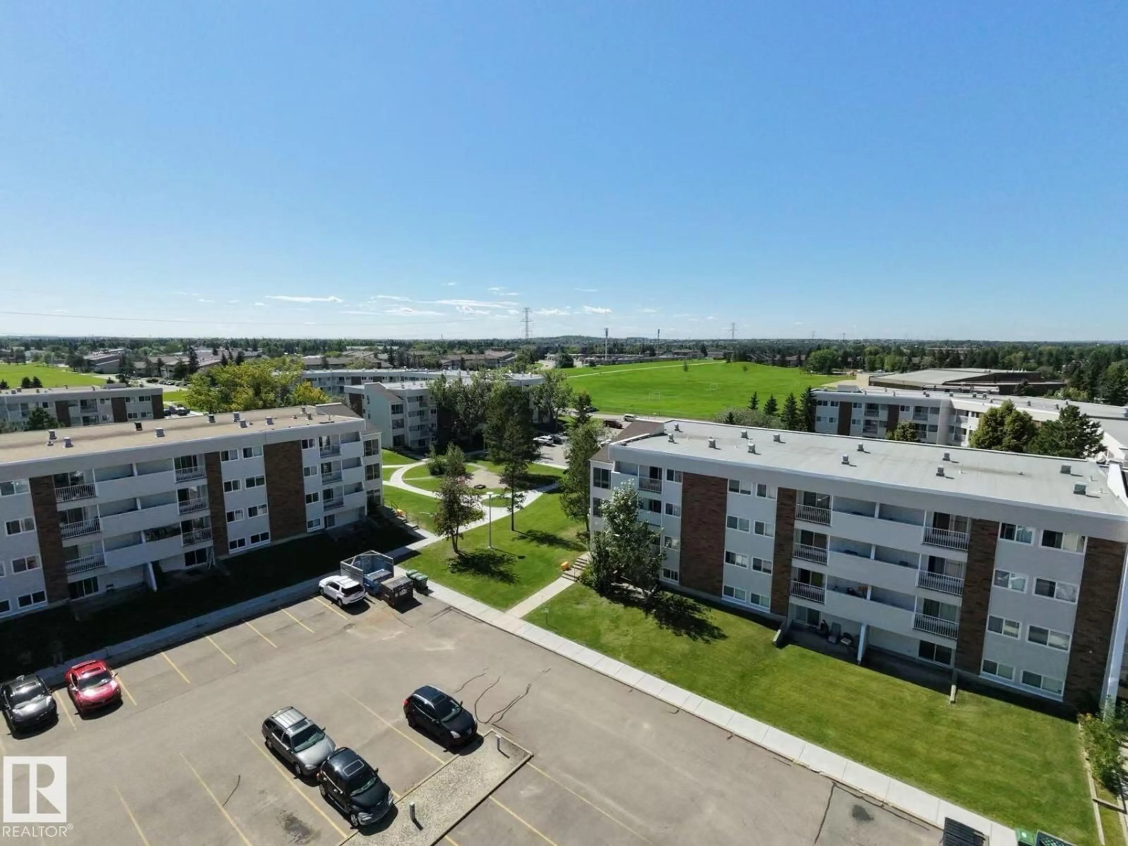 A pic from outside/outdoor area/front of a property/back of a property/a pic from drone, city buildings view from balcony for 39 - 11245 31 AVENUE NW, Edmonton Alberta T5J4G8