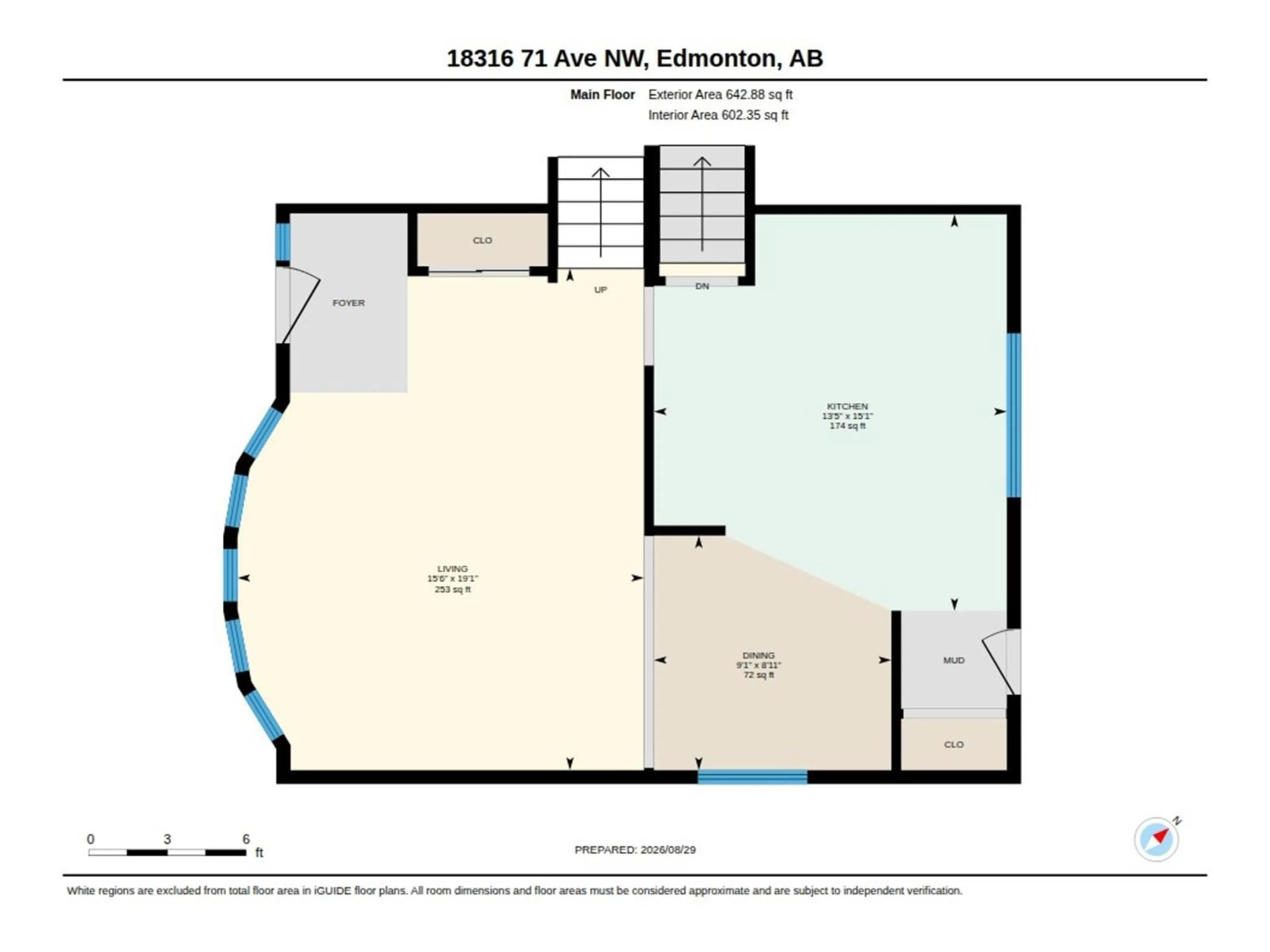 Floor plan for 18316 71 AV, Edmonton Alberta T5T2V7