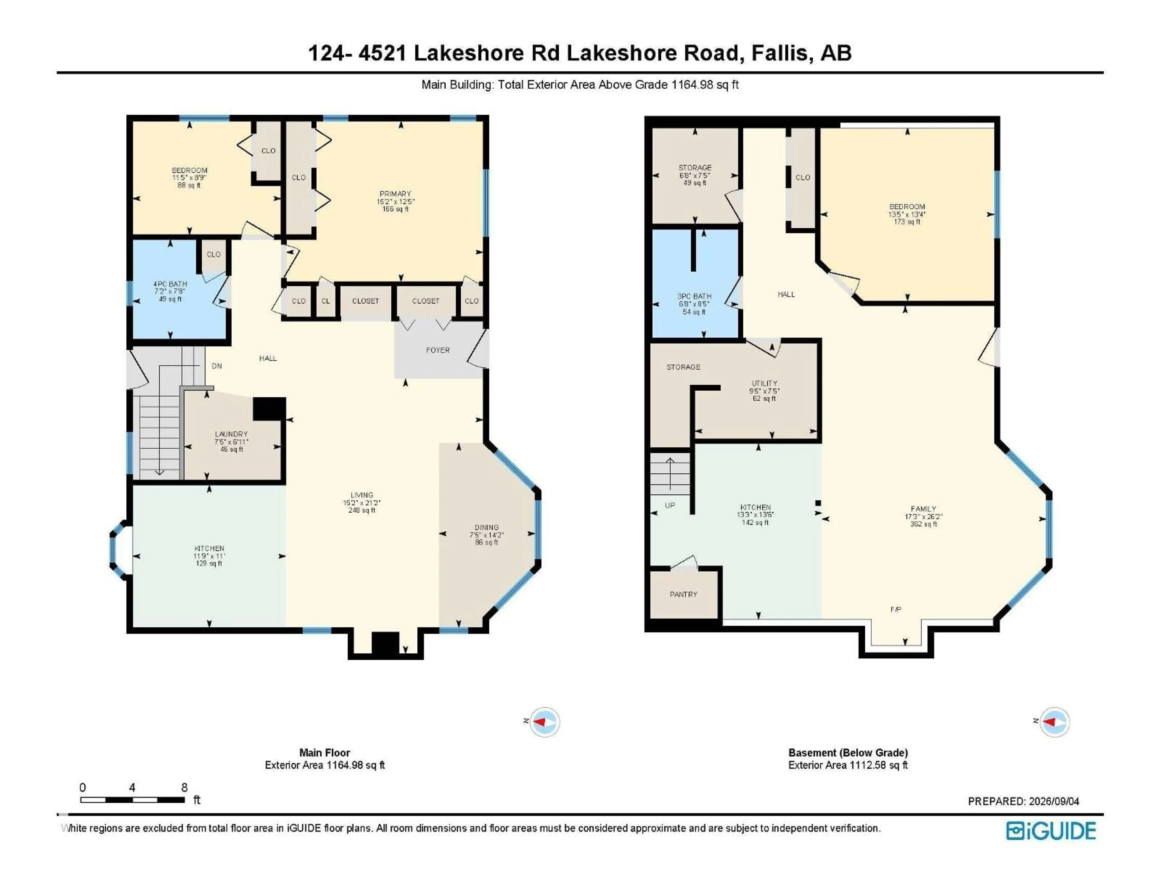 Floor plan for #124 - 4521 LAKESHORE RD, Rural Parkland County Alberta T0E2K0
