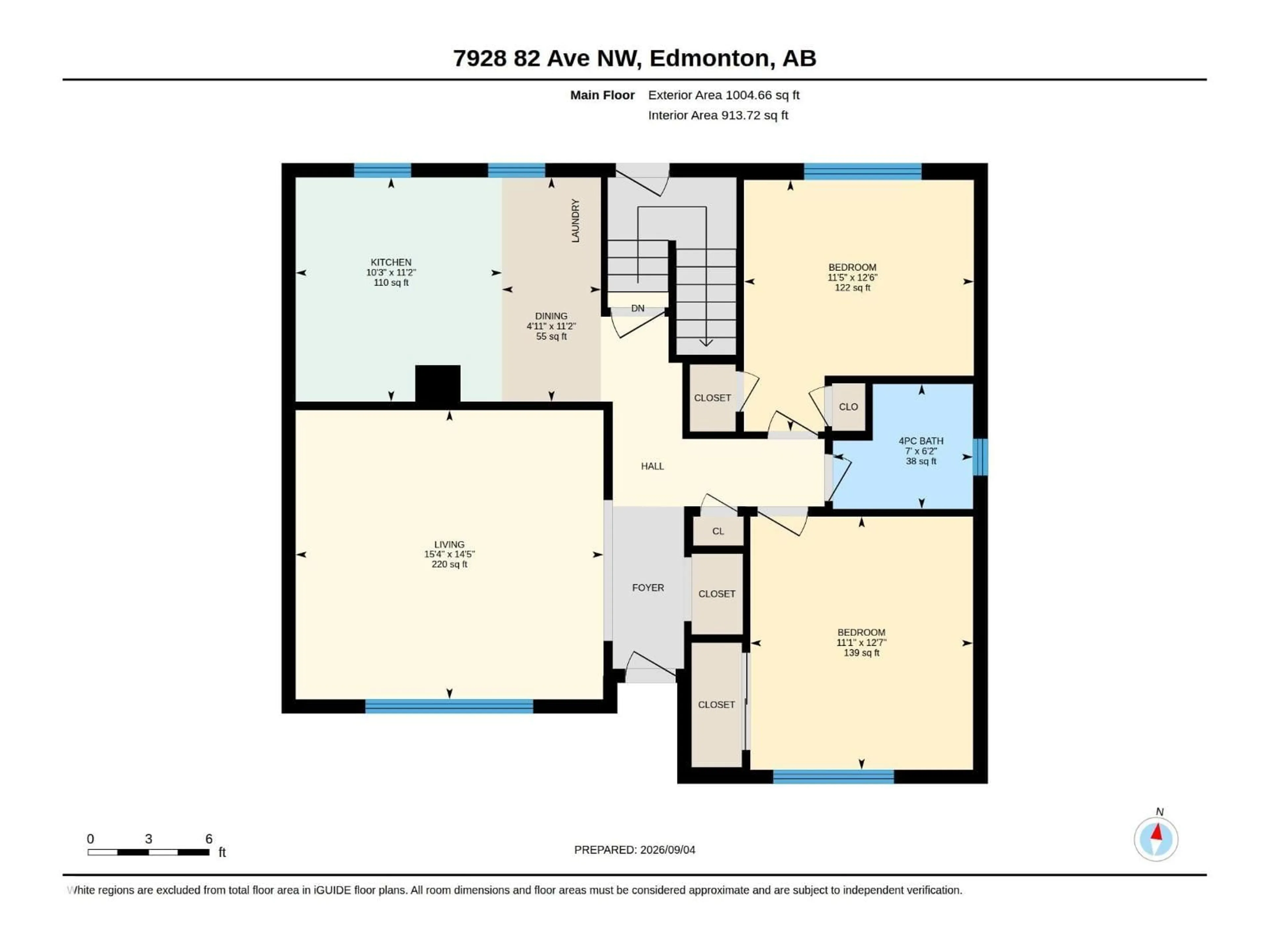 Floor plan for 7928 82 AV, Edmonton Alberta T6C0Y2