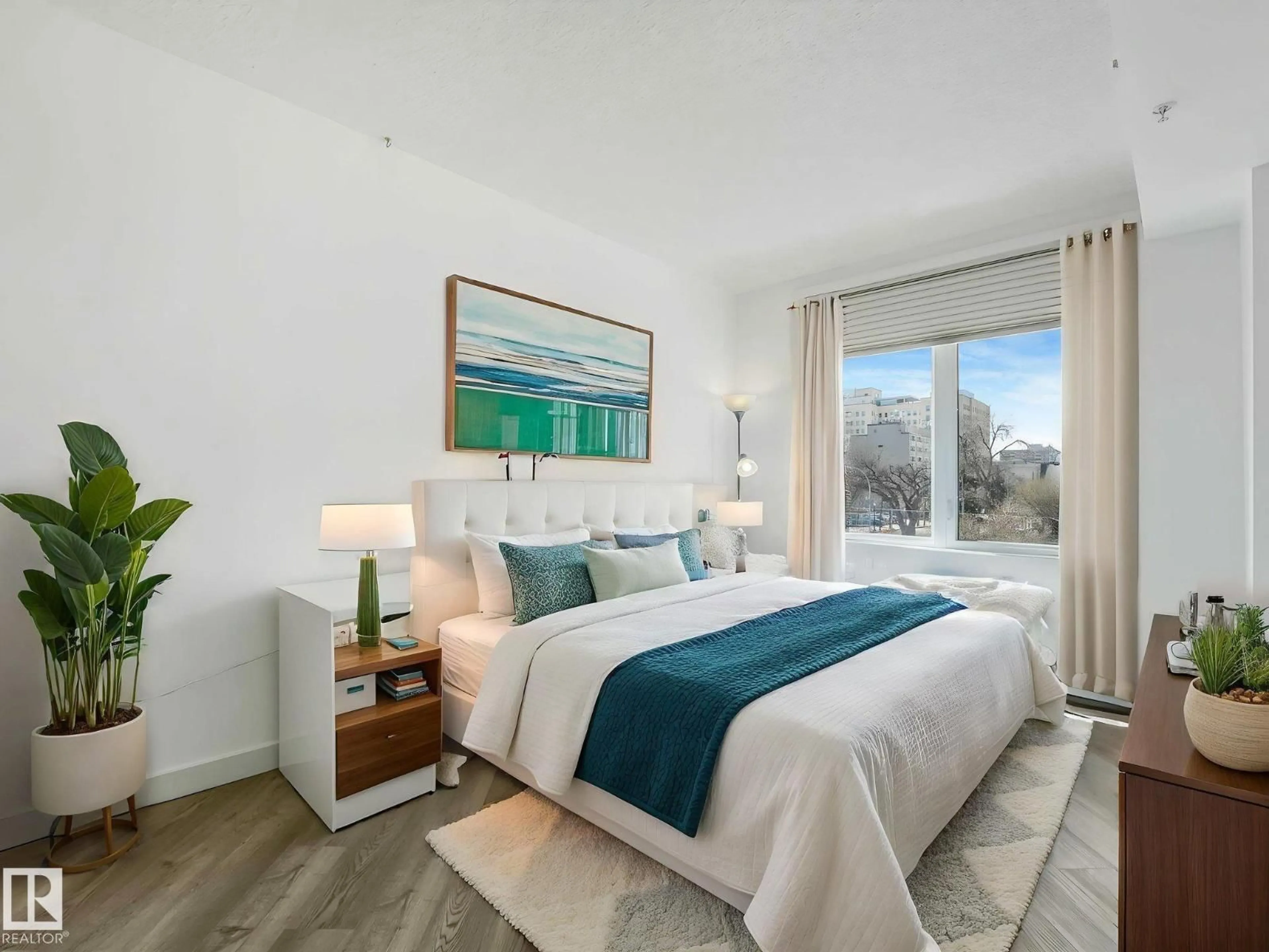 Bedroom with bed, unknown for #305 - 10504 99 AV, Edmonton Alberta T5K1B2