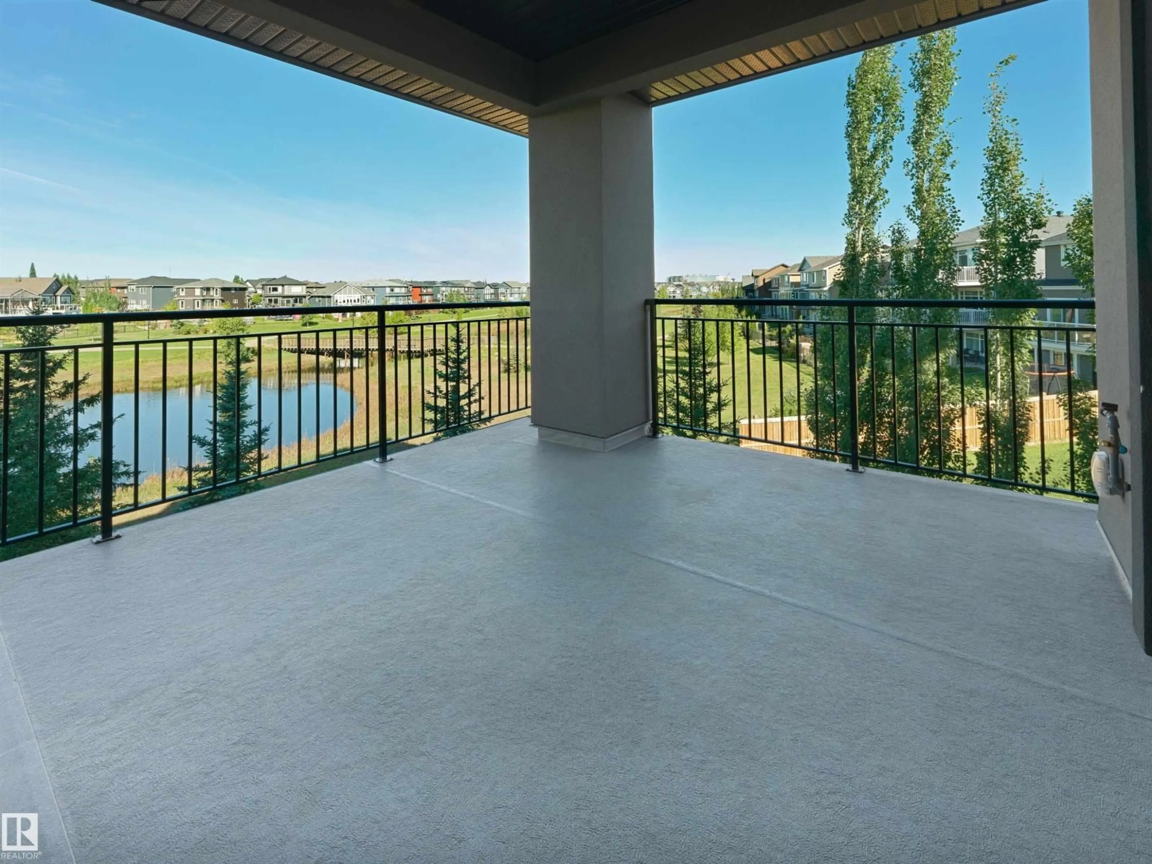 Balcony in the apartment, water/lake/river/ocean view for #229 - 1008 ROSENTHAL BV, Edmonton Alberta T5T7J4