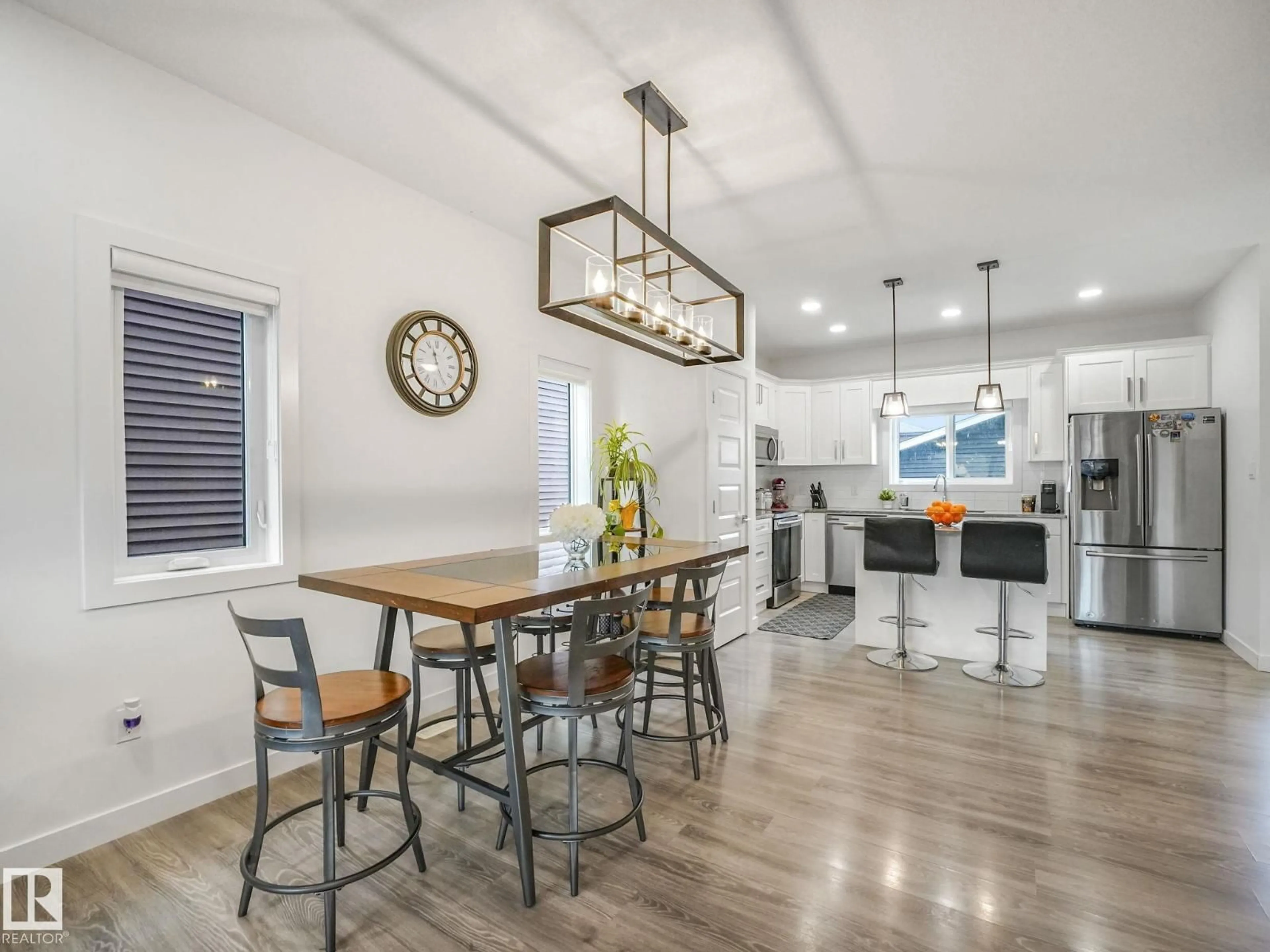 Open concept kitchen, wood/laminate floor for SW - 3807 WEIDLE CR, Edmonton Alberta T6X2E4