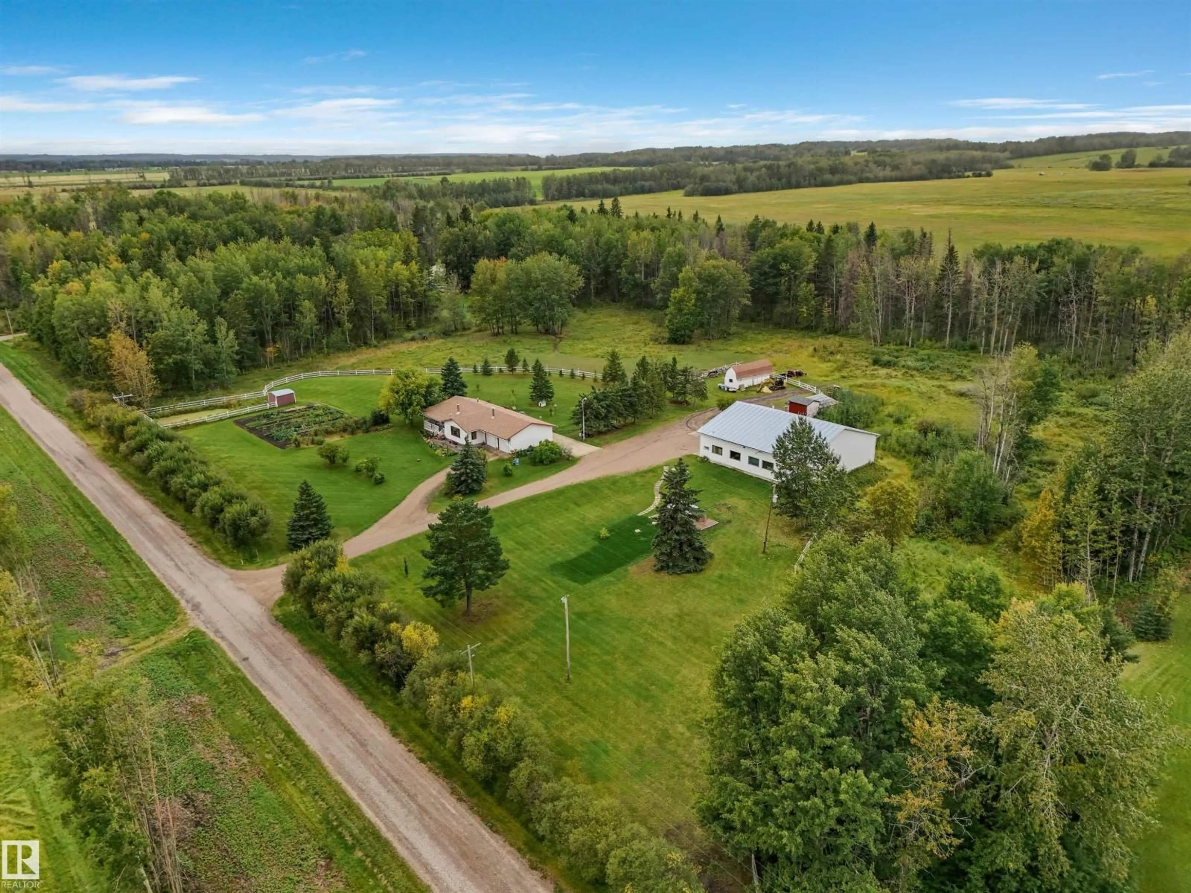 A pic from outside/outdoor area/front of a property/back of a property/a pic from drone, unknown for 13 RGE ROAD 80, Rural Brazeau County Alberta T7A2A3