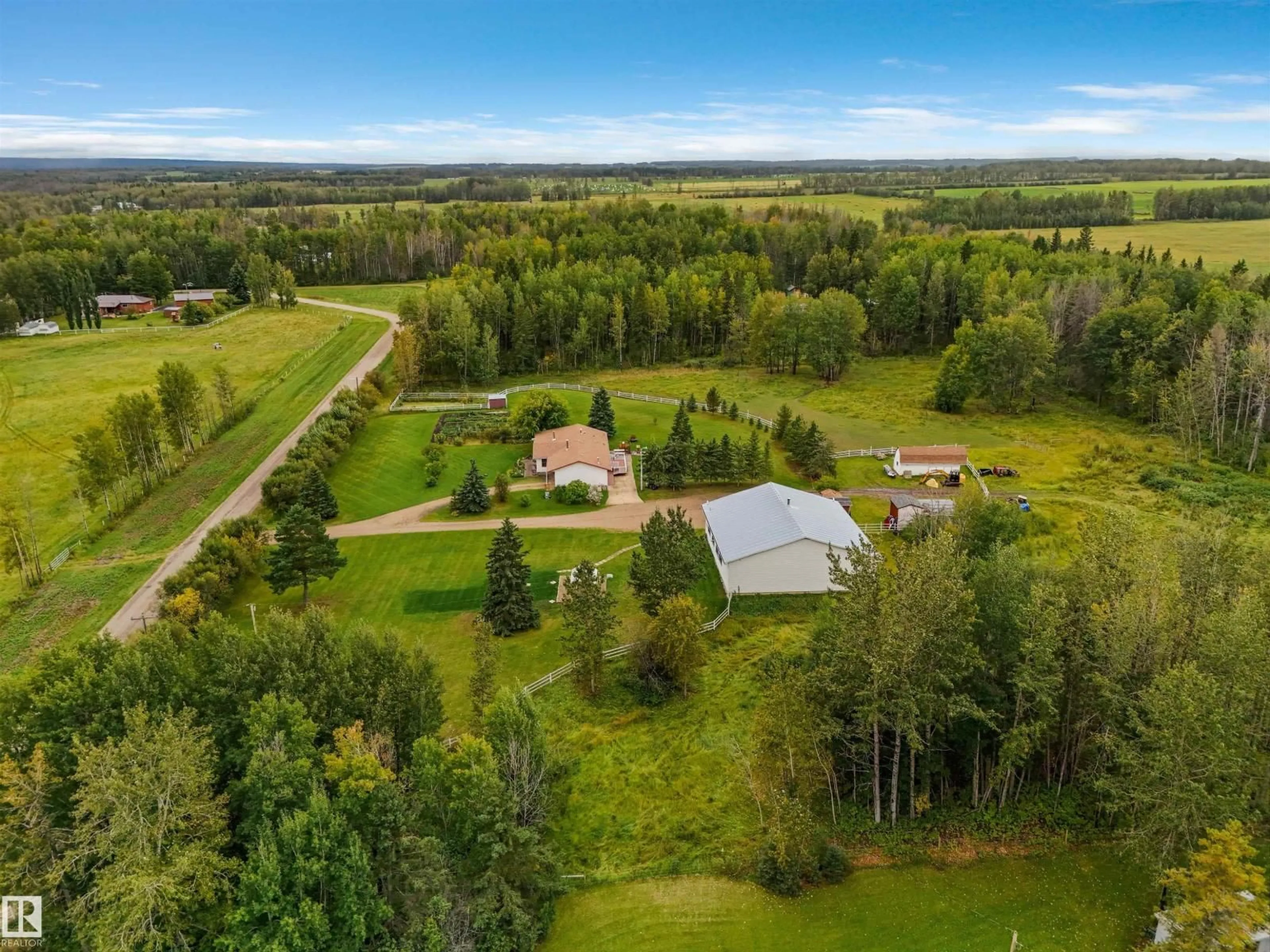 A pic from outside/outdoor area/front of a property/back of a property/a pic from drone, unknown for 13 RGE ROAD 80, Rural Brazeau County Alberta T7A2A3