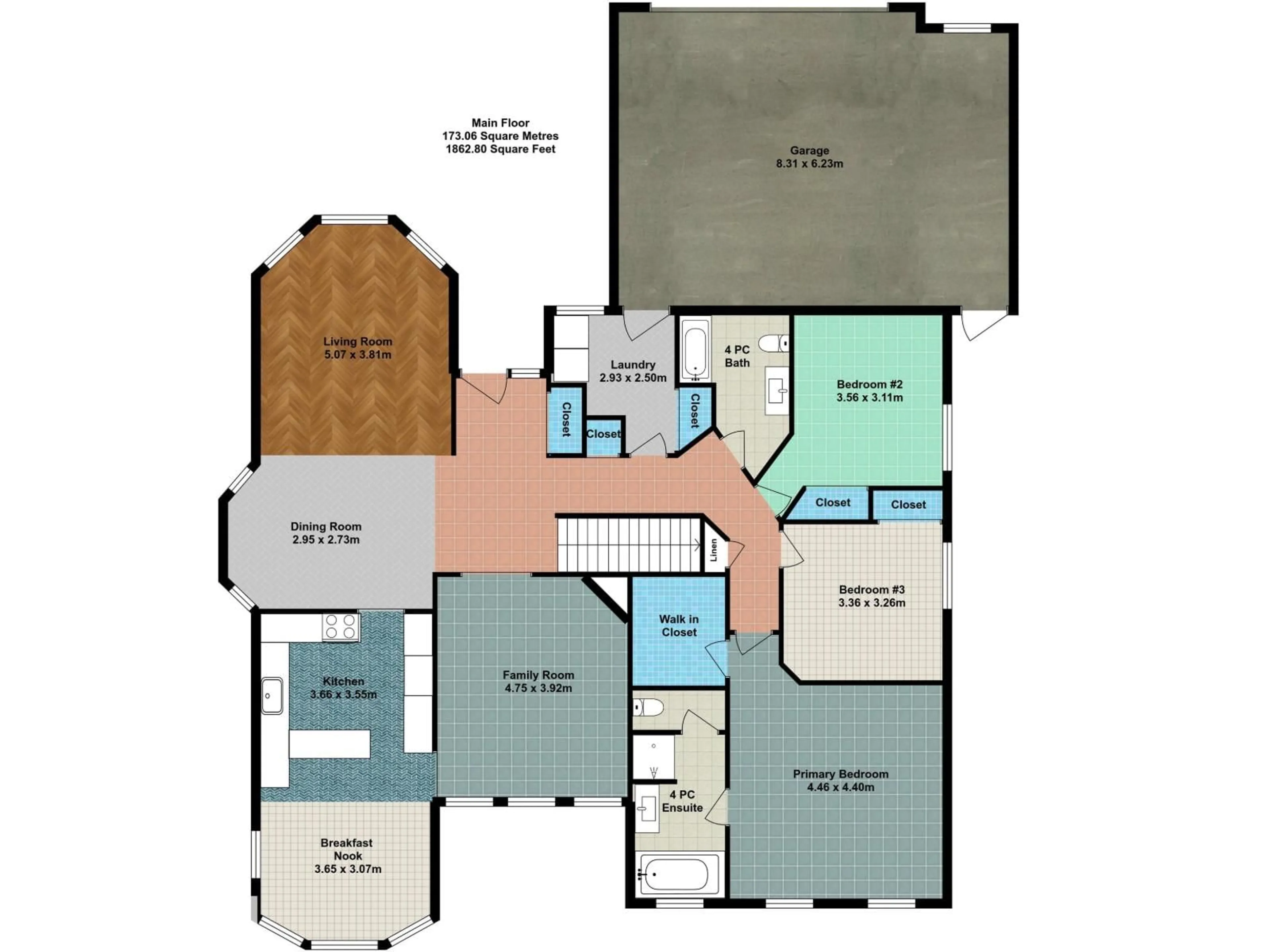 Floor plan for 61 ESTATE CR, St. Albert Alberta T8N5X2