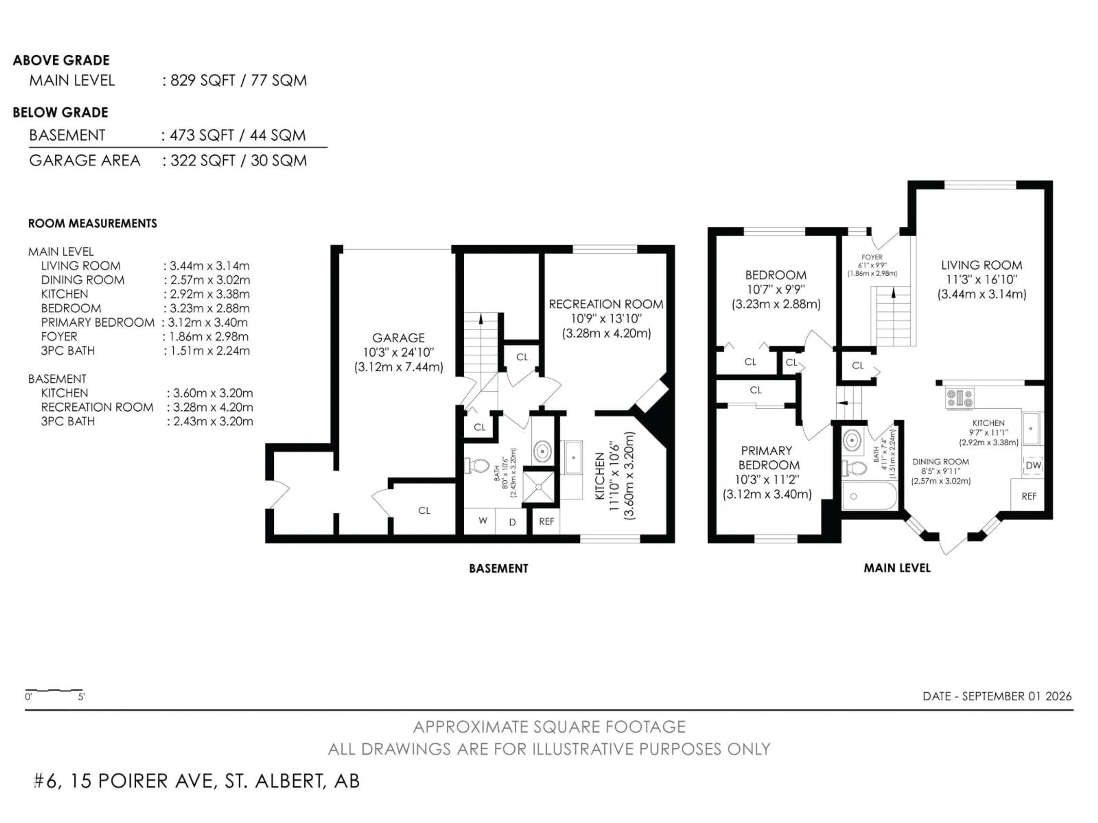 Floor plan for 15 - 6 POIRIER AV, St. Albert Alberta T8N4B5