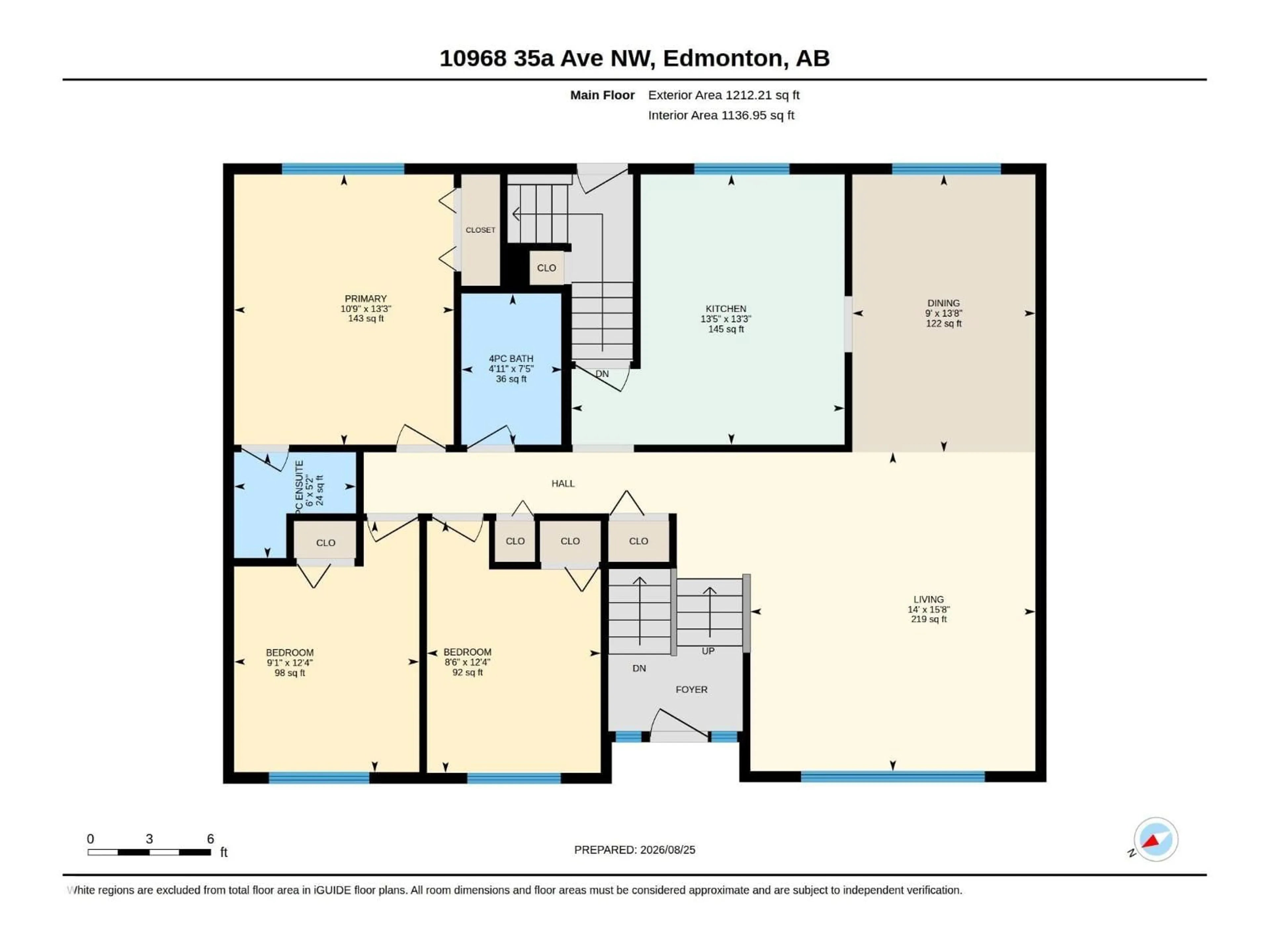 Floor plan for NW - 10968 35A AV, Edmonton Alberta T6J0A3