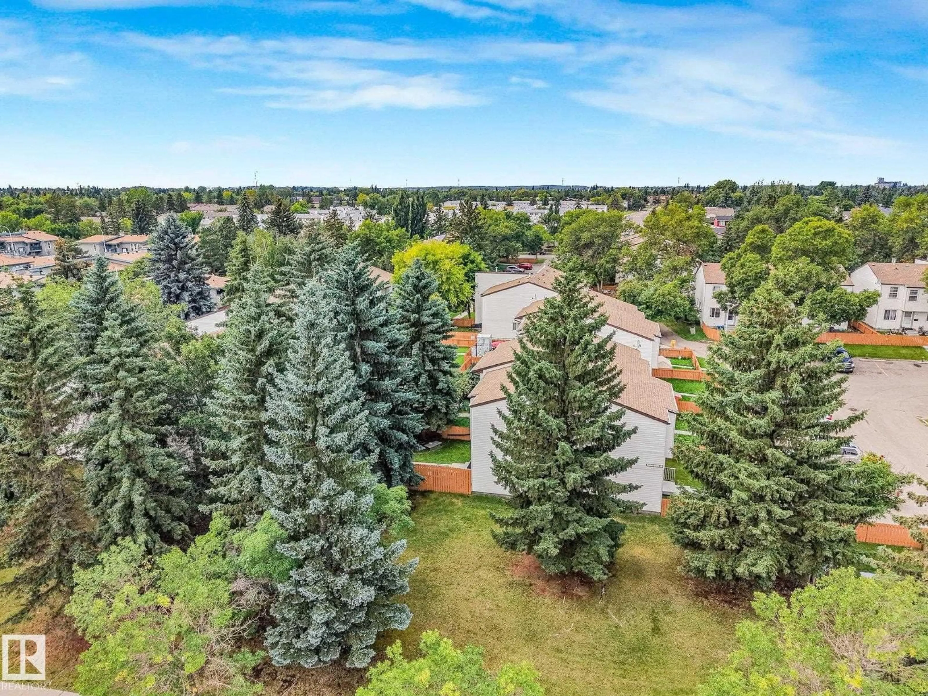A pic from outside/outdoor area/front of a property/back of a property/a pic from drone, forest/trees view for NW - 6552 178 ST, Edmonton Alberta T5T2A2