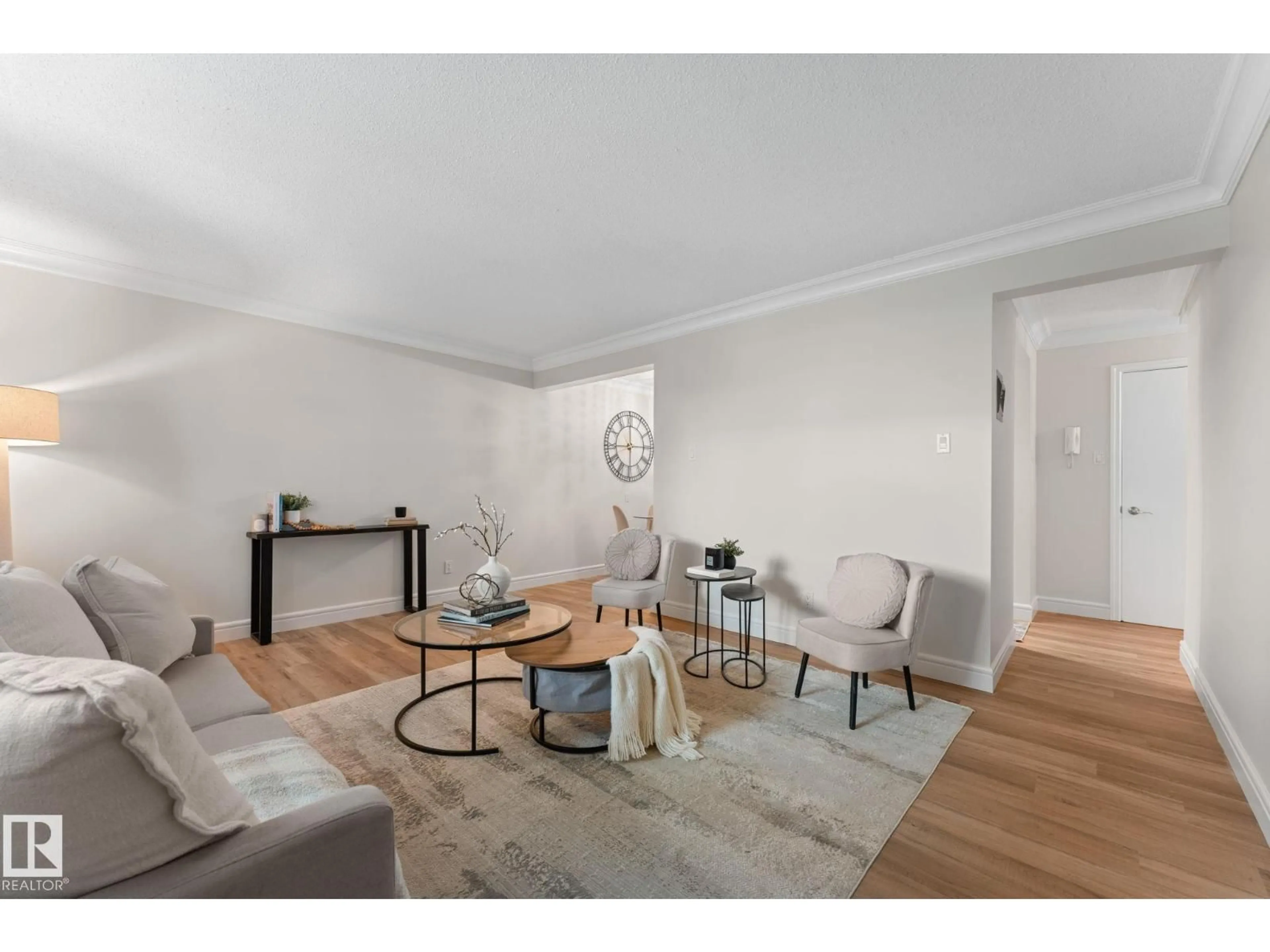 Living room with furniture, unknown for #106 - 10735 81 AV, Edmonton Alberta T6E1Y2