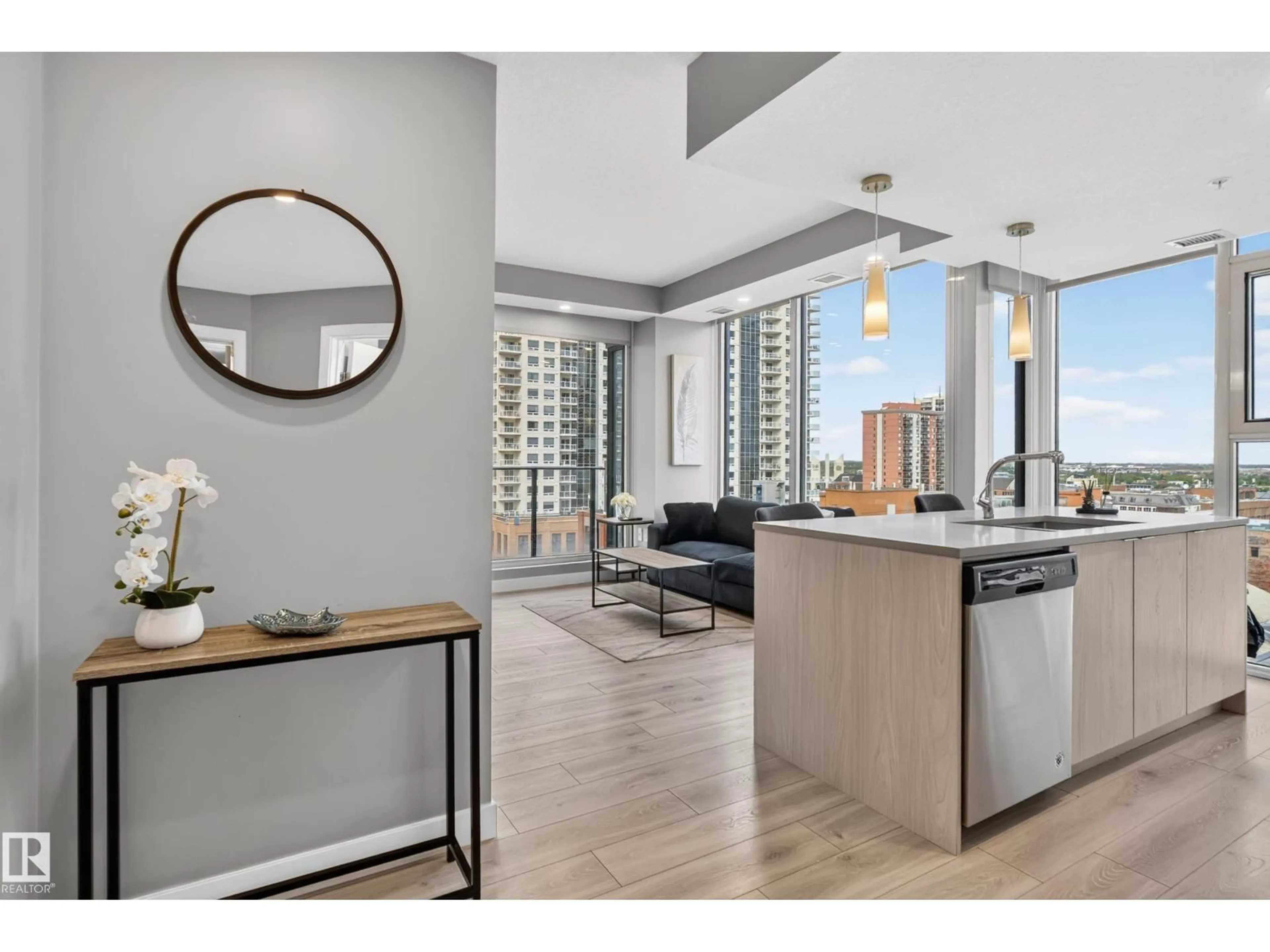 Open concept kitchen, unknown for 1002 - 10180 103 ST NW, Edmonton Alberta T5J0L1