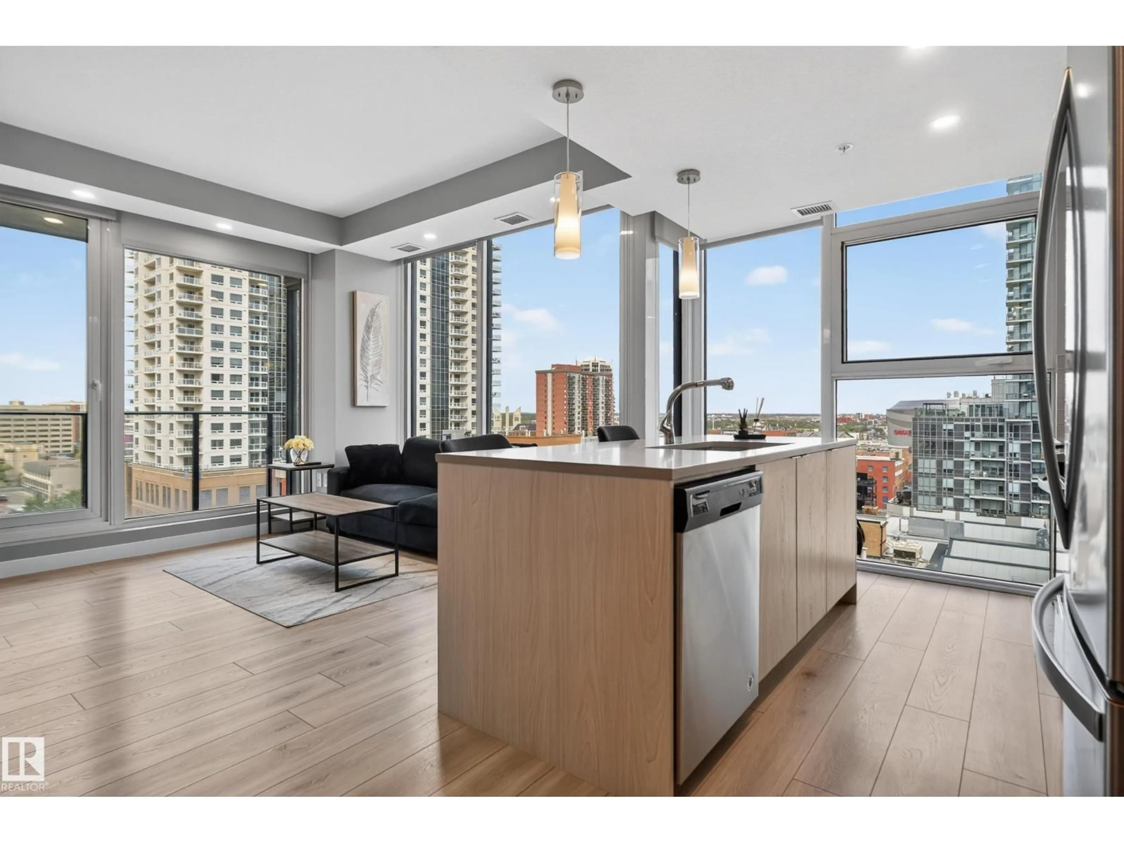 Open concept kitchen, unknown for 1002 - 10180 103 ST NW, Edmonton Alberta T5J0L1