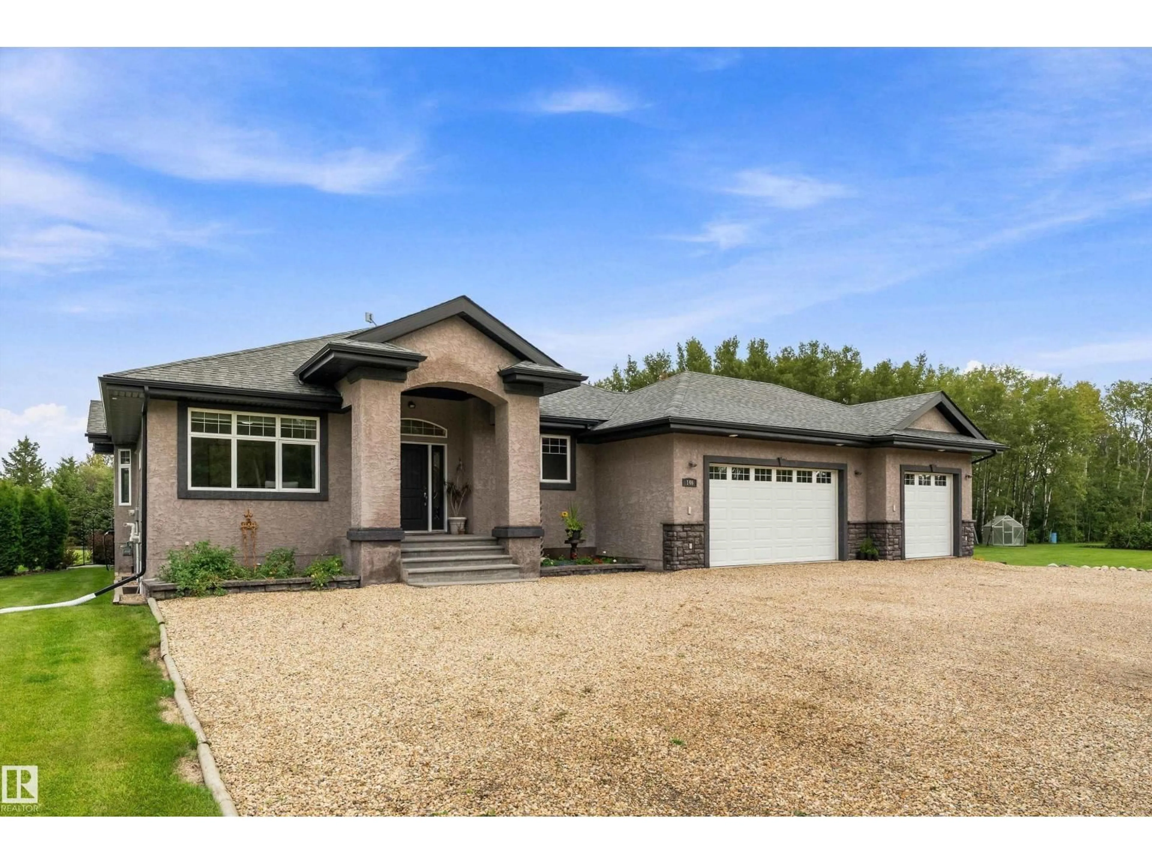 Home with brick exterior material, street for 146 25100 TWP ROAD 554, Rural Sturgeon County Alberta T8R2G5