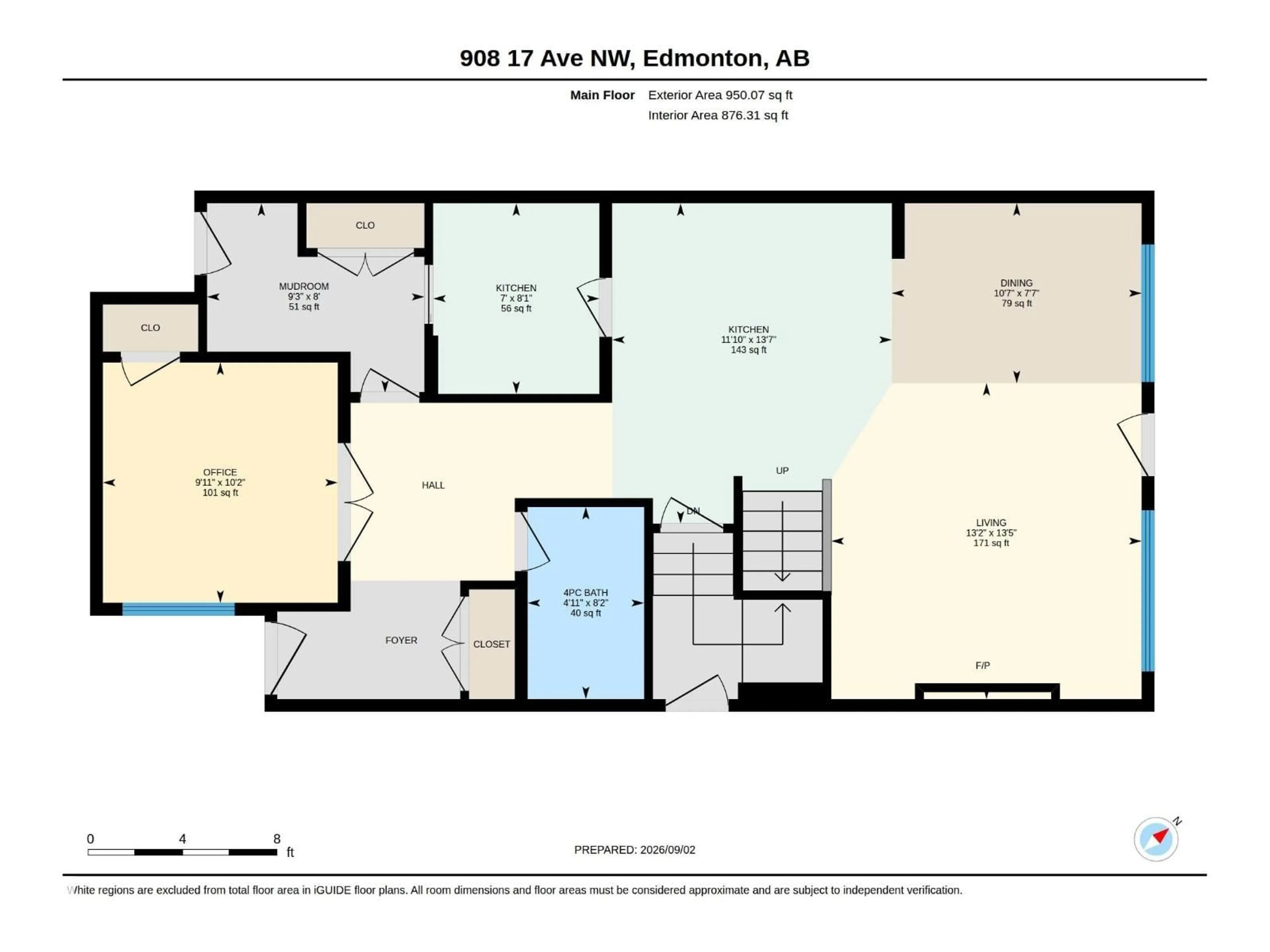 Floor plan for 904 17 AV, Edmonton Alberta T6T2X8