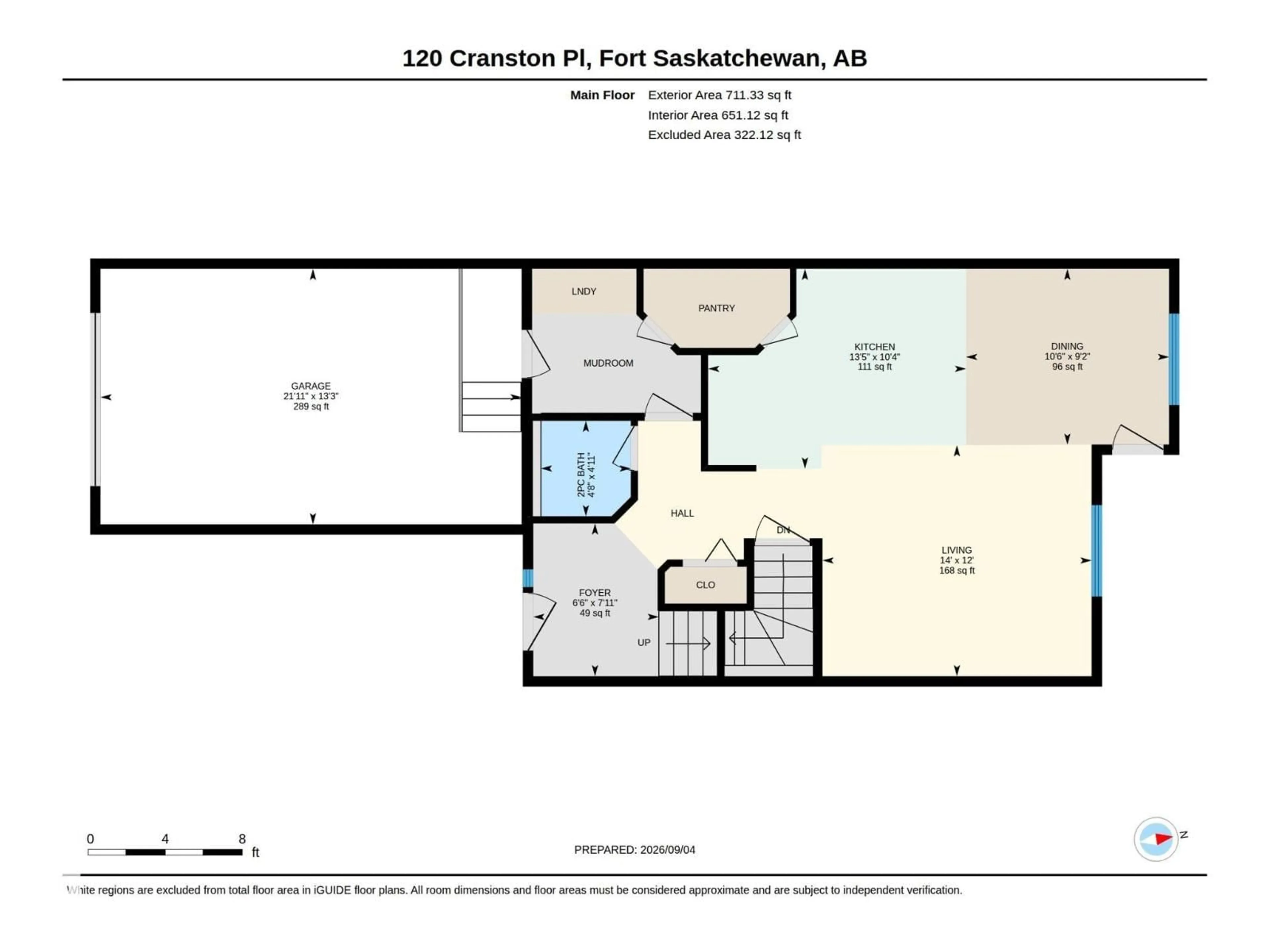 Floor plan for 120 CRANSTON PL, Fort Saskatchewan Alberta T8L0K8