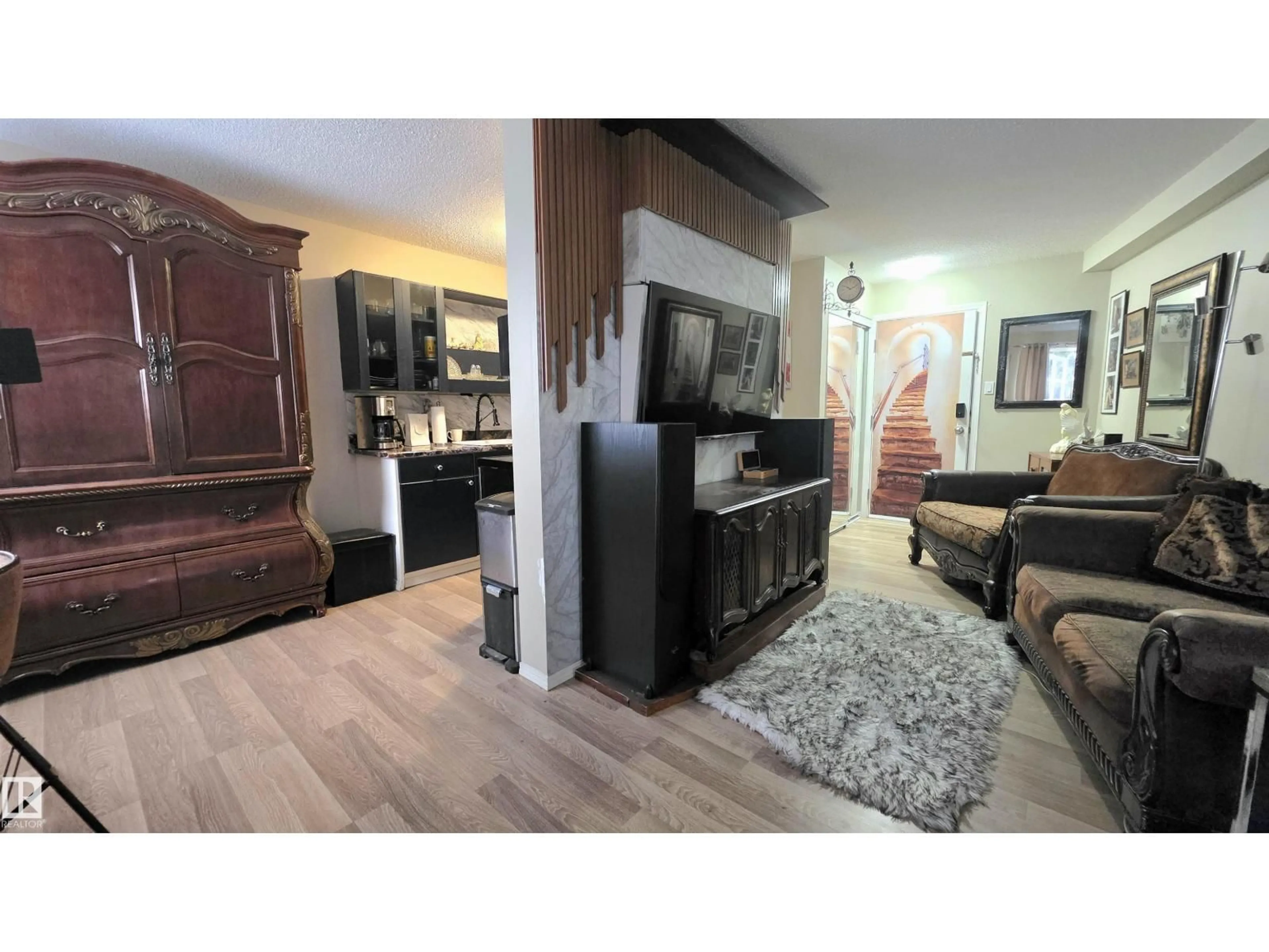 Living room with furniture, unknown for #104 - 8930 149 ST, Edmonton Alberta T5R1B8