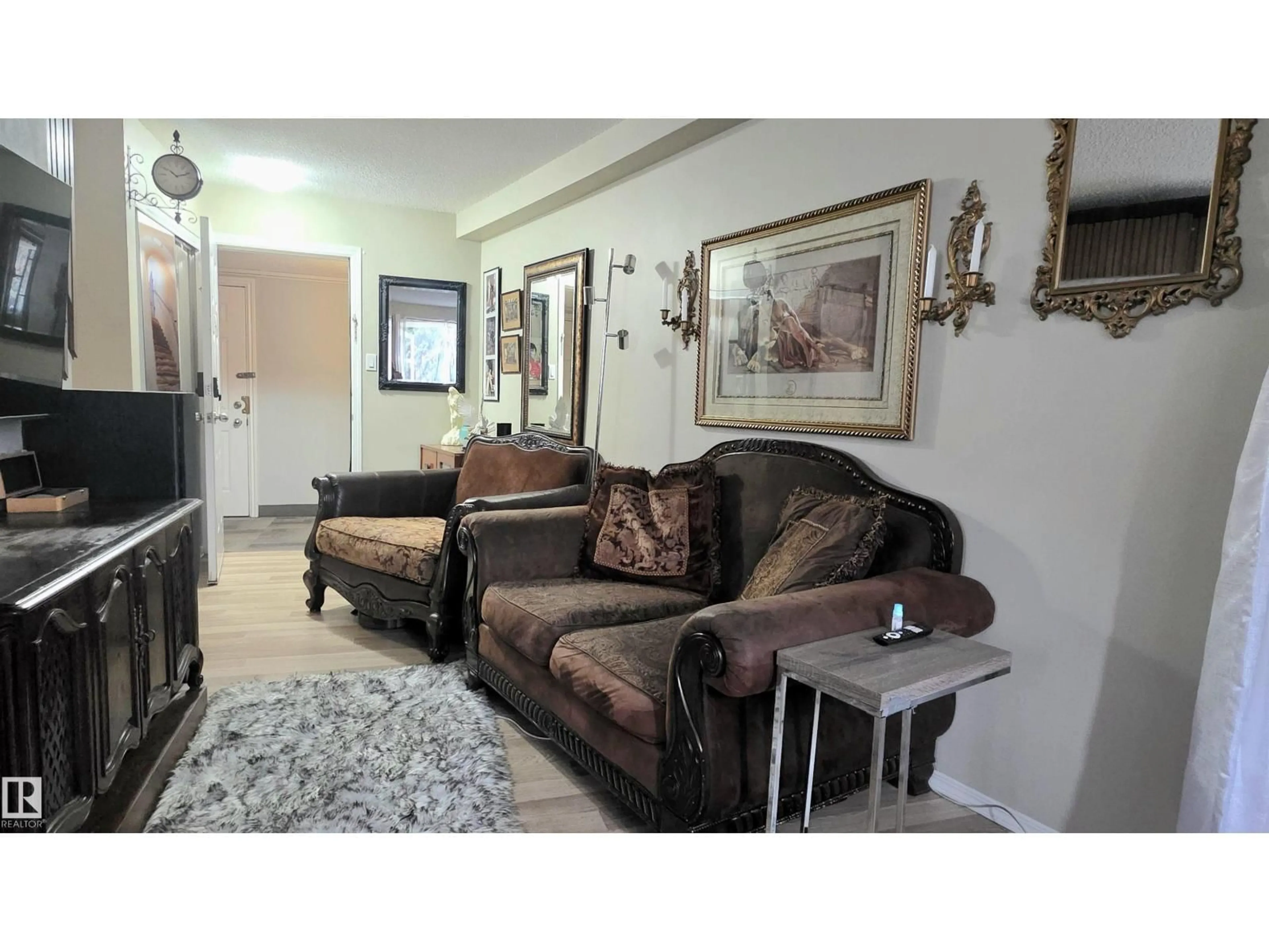 Living room with furniture, unknown for #104 - 8930 149 ST, Edmonton Alberta T5R1B8