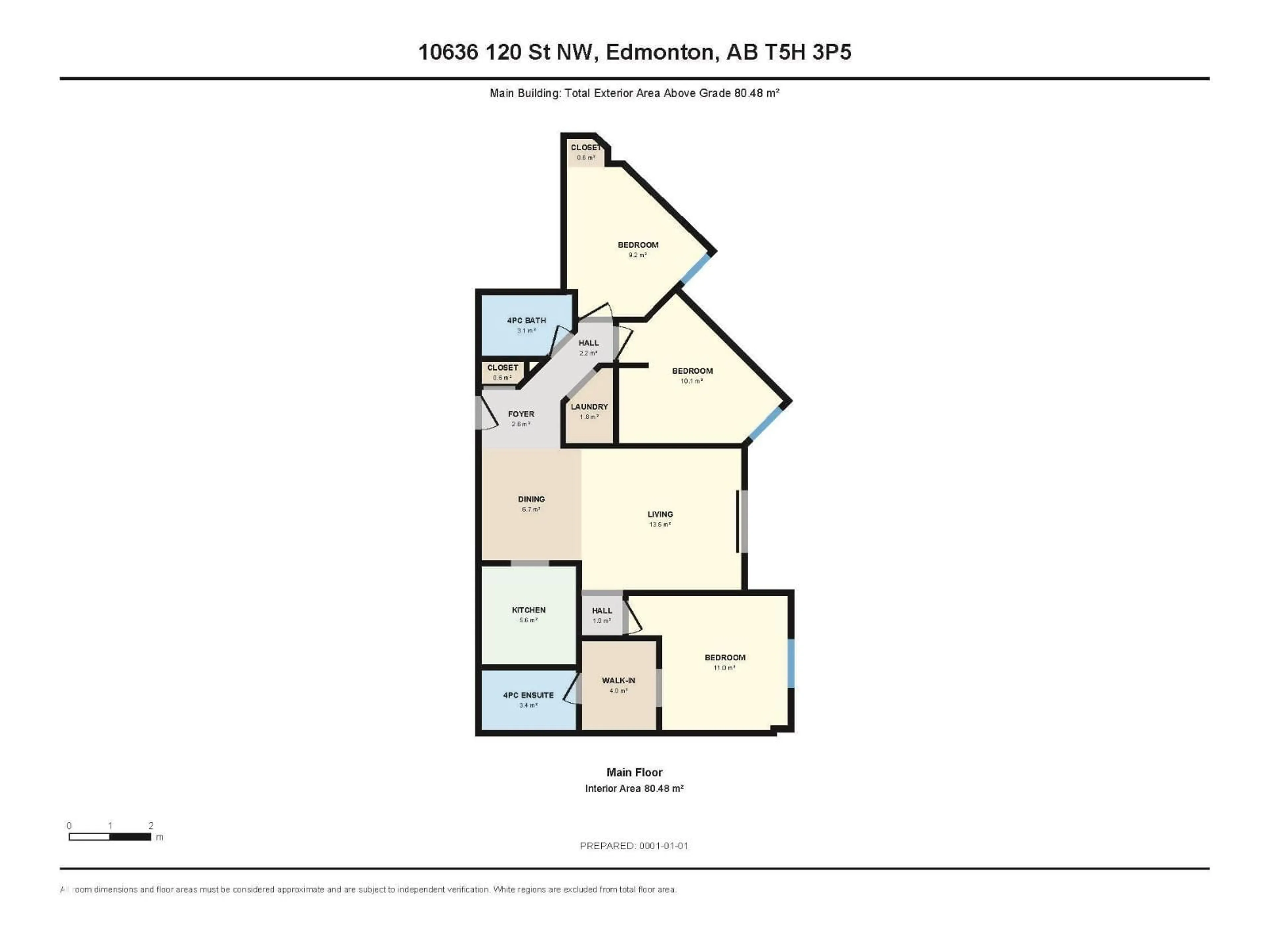 Floor plan for 10636 - 228 120 ST NW, Edmonton Alberta T5H4L5