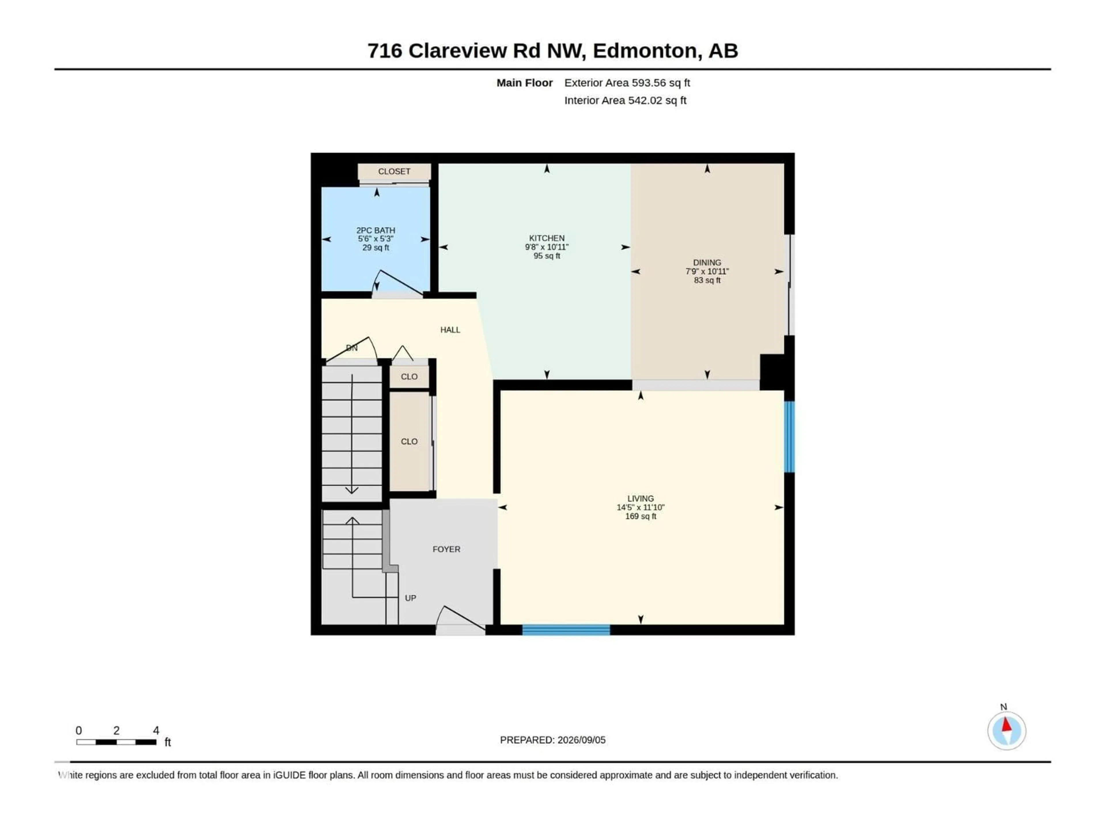 Floor plan for 716 CLAREVIEW RD, Edmonton Alberta T5A4J7