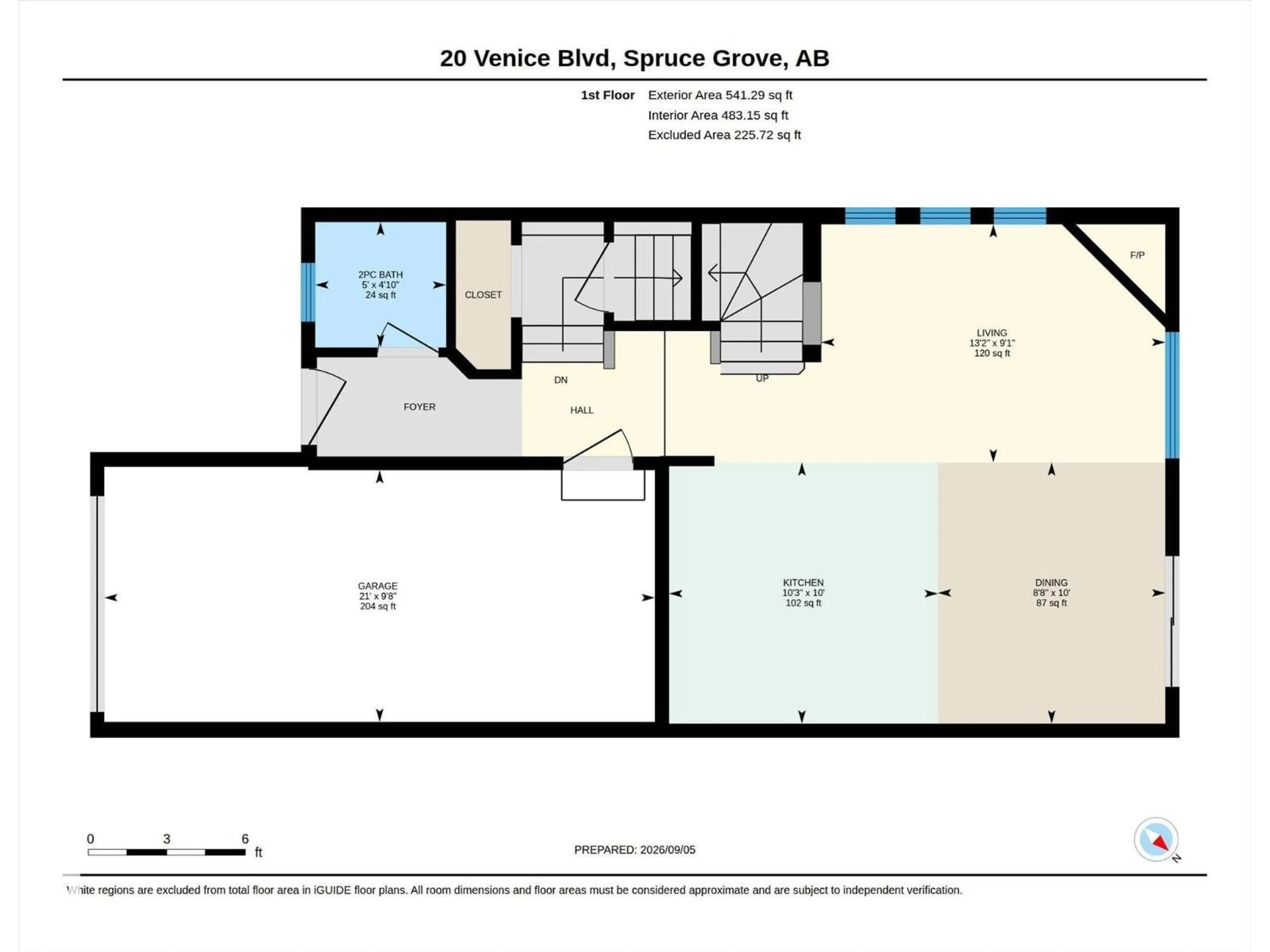 Floor plan for 20 VENICE BV, Spruce Grove Alberta T7X4P6