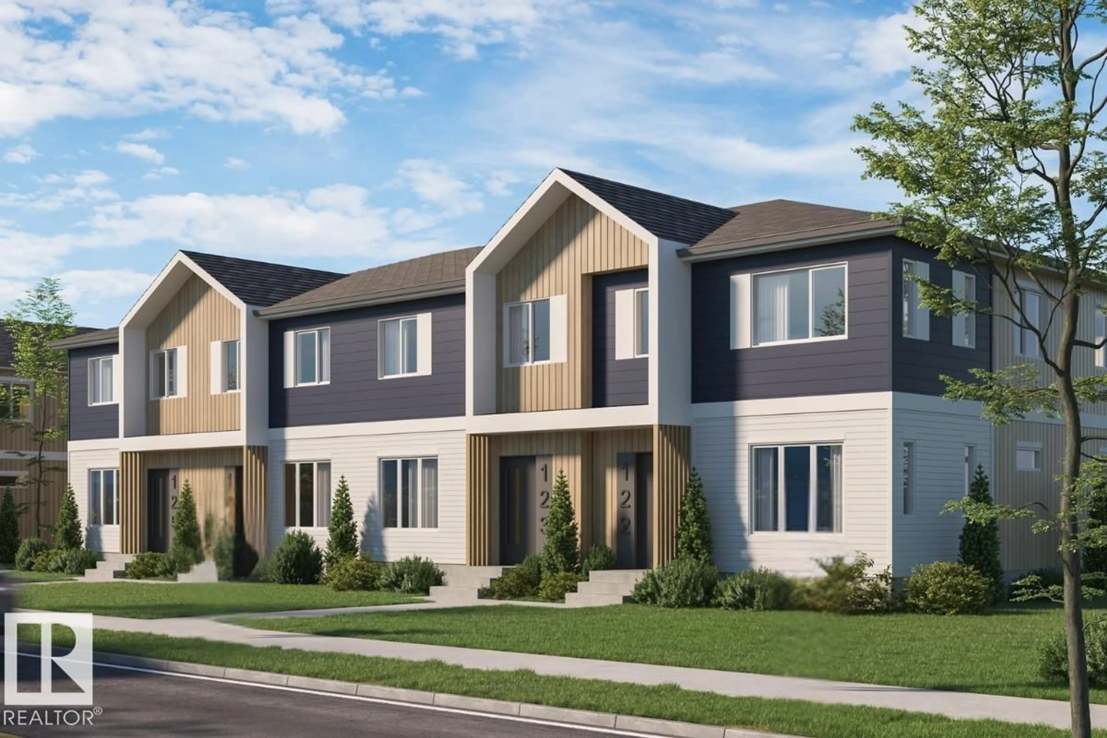 Home with vinyl exterior material, street for 43 - 4004 SAVARYN DR, Edmonton Alberta T6X1S6