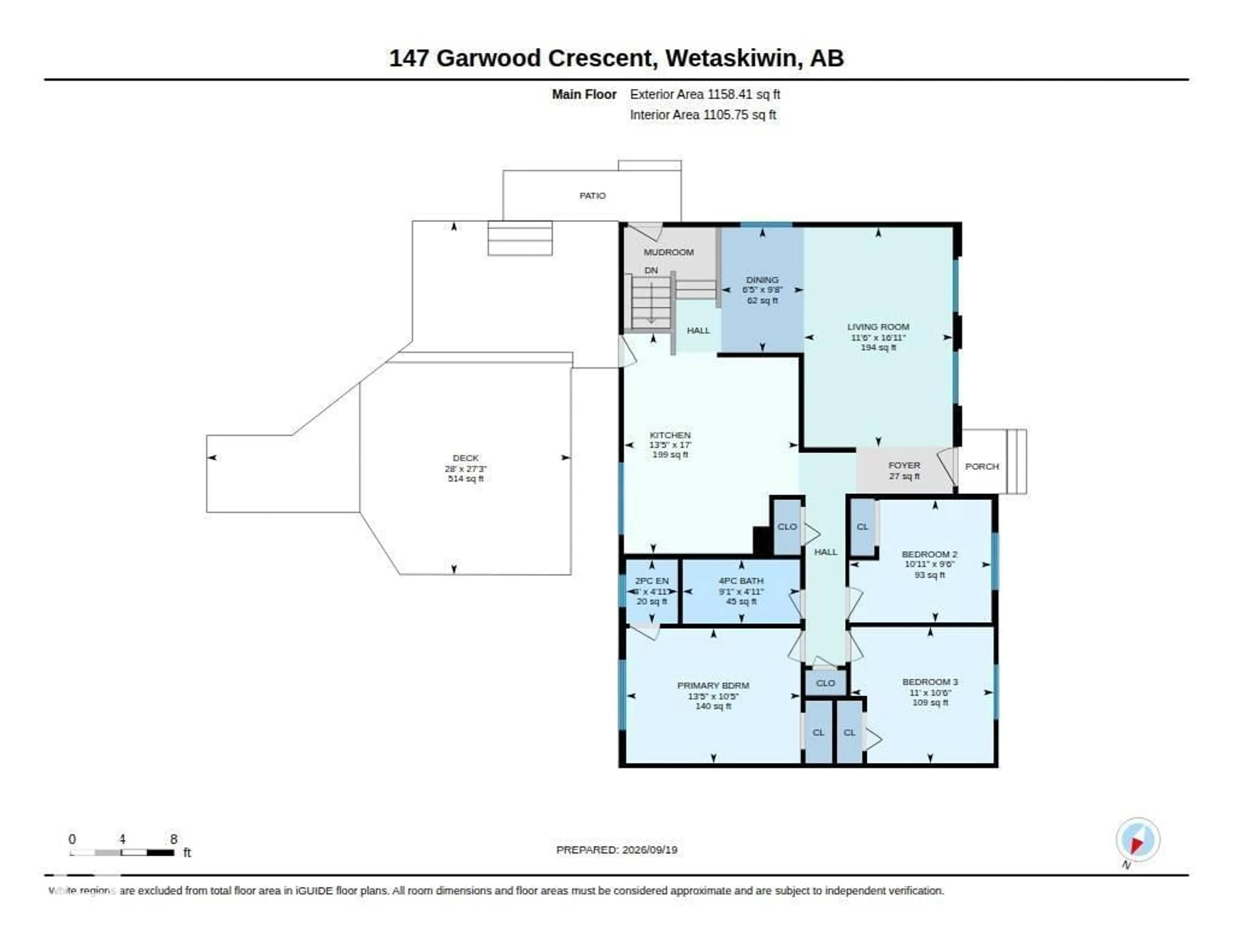 Floor plan for 147 GARWOOD CR, Wetaskiwin Alberta T9A2X4