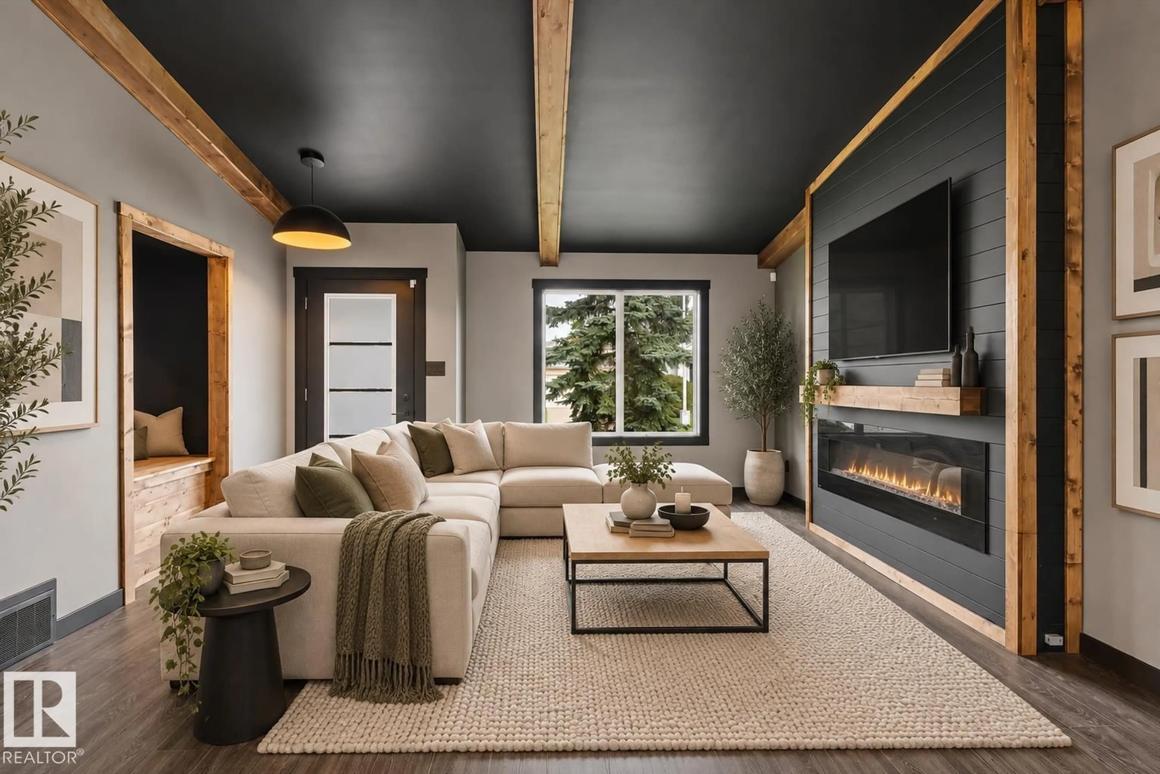 Living room with furniture, unknown for 9507 170 AV NW, Edmonton Alberta T5Z2Z9
