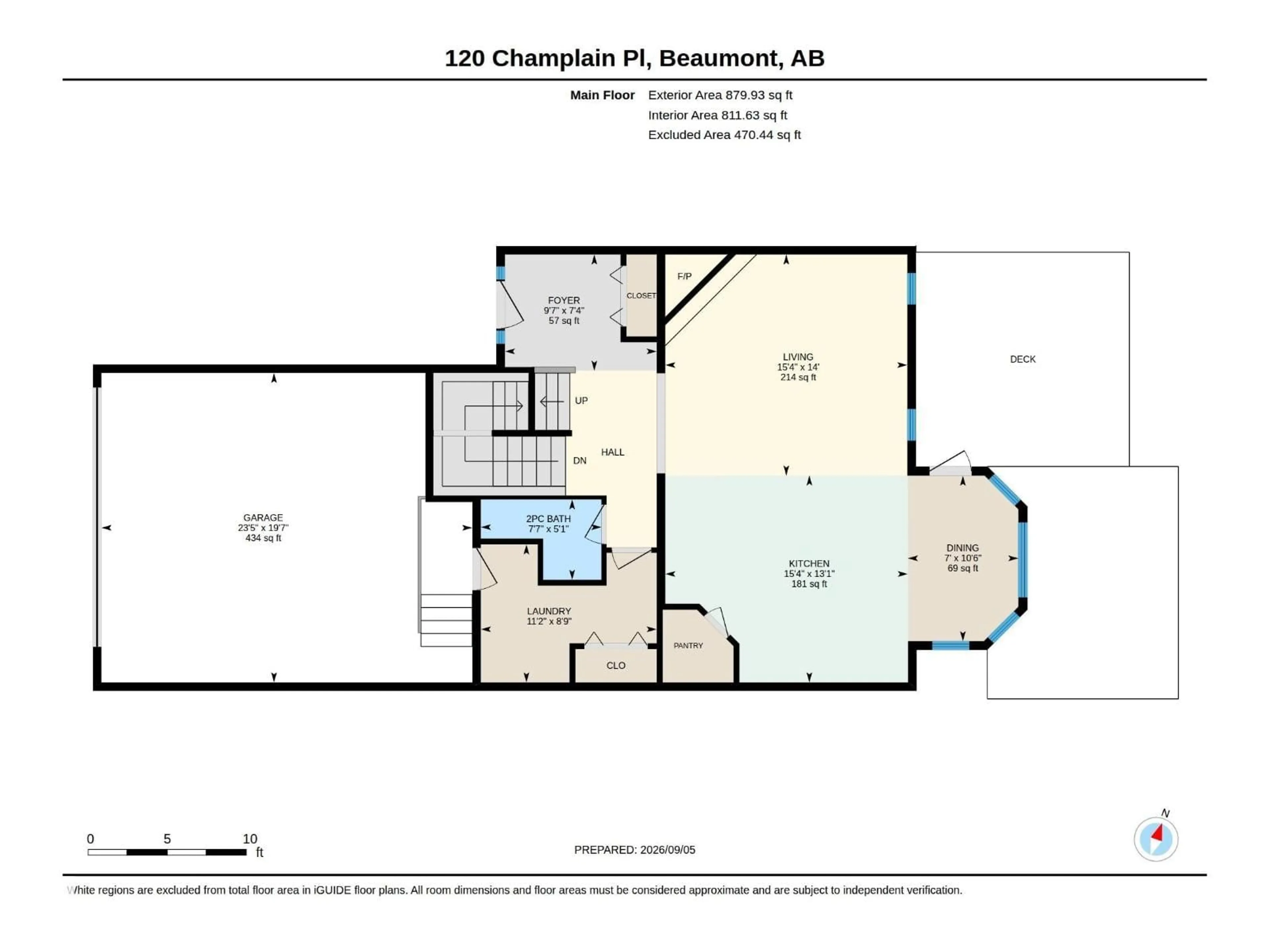 Floor plan for 120 CHAMPLAIN, Beaumont Alberta T4X1V9