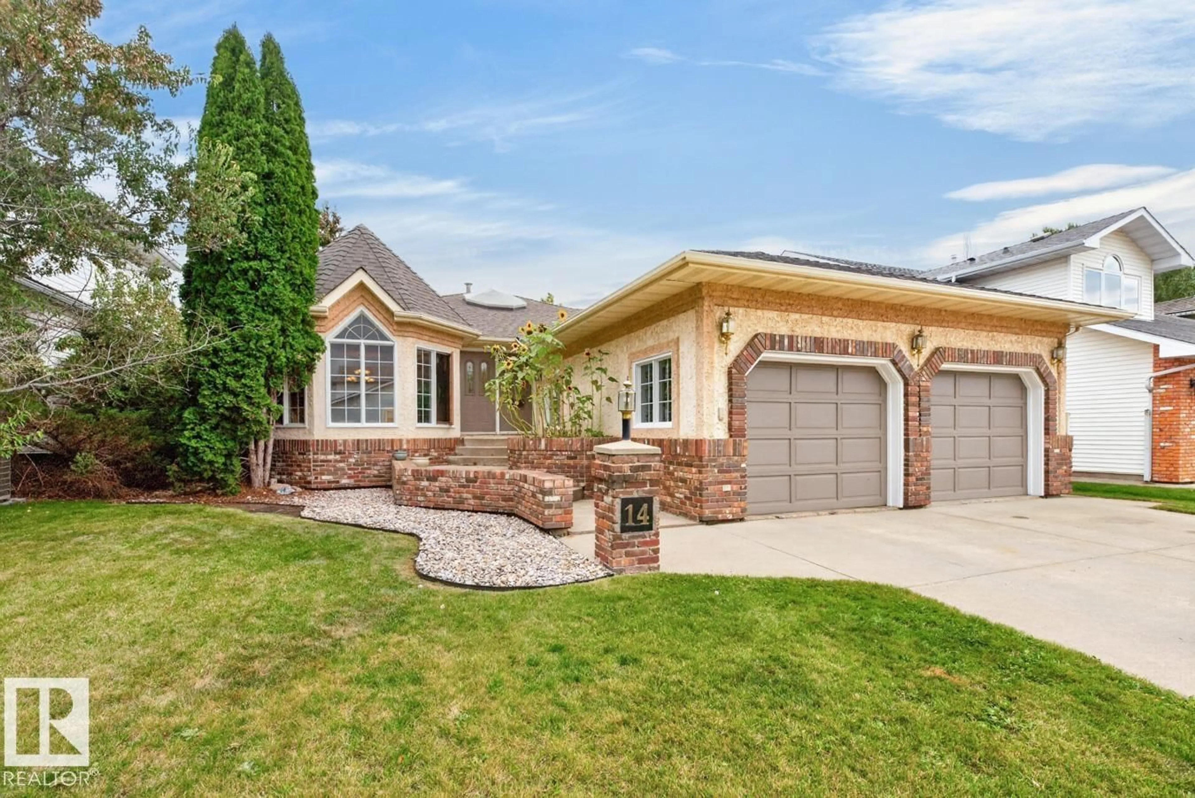 Home with brick exterior material, street for 14 NEWPORT DR, Sherwood Park Alberta T8A5L3