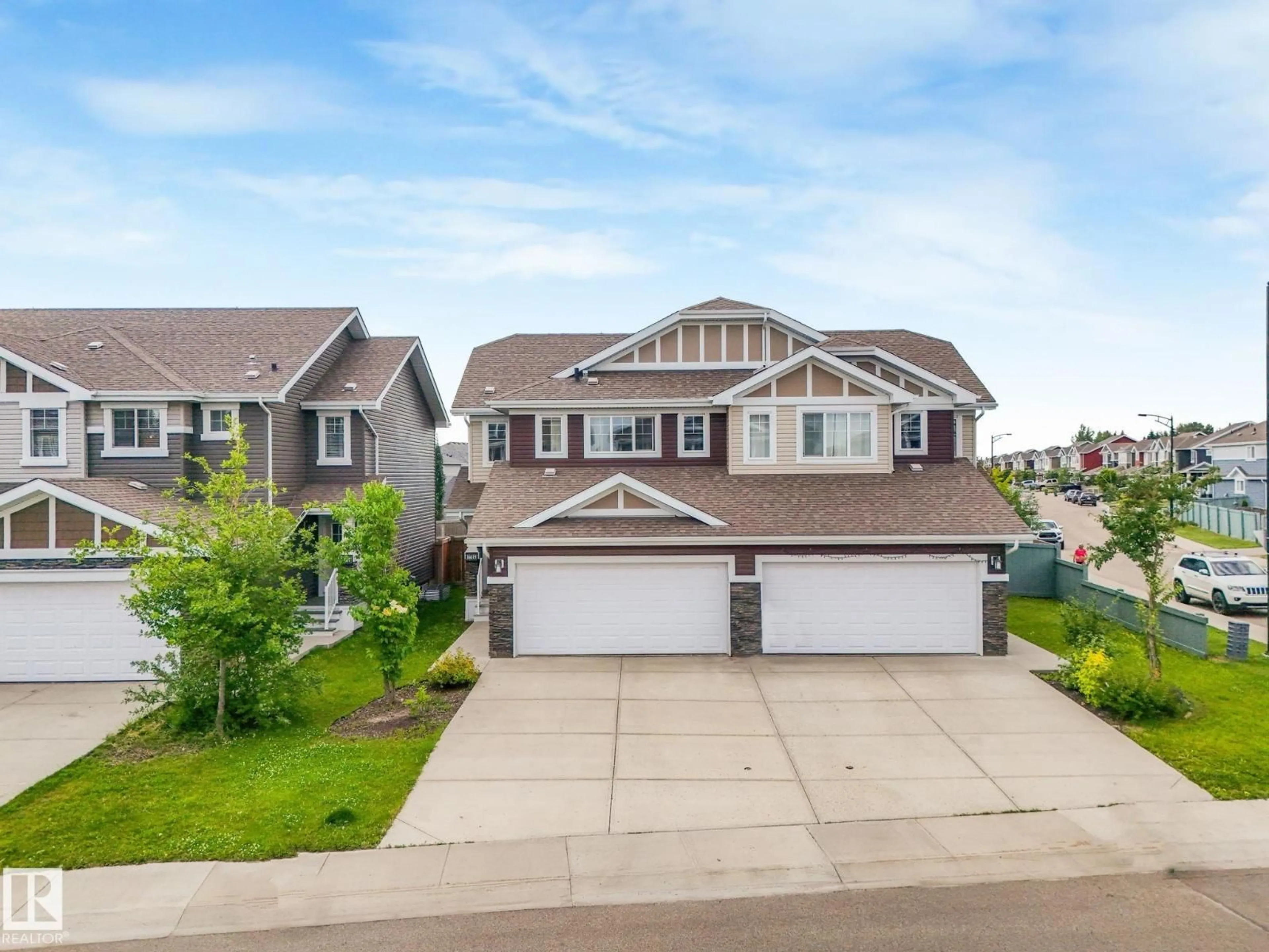 A pic from outside/outdoor area/front of a property/back of a property/a pic from drone, street for SW - 16619 14 AV, Edmonton Alberta T6W3C3