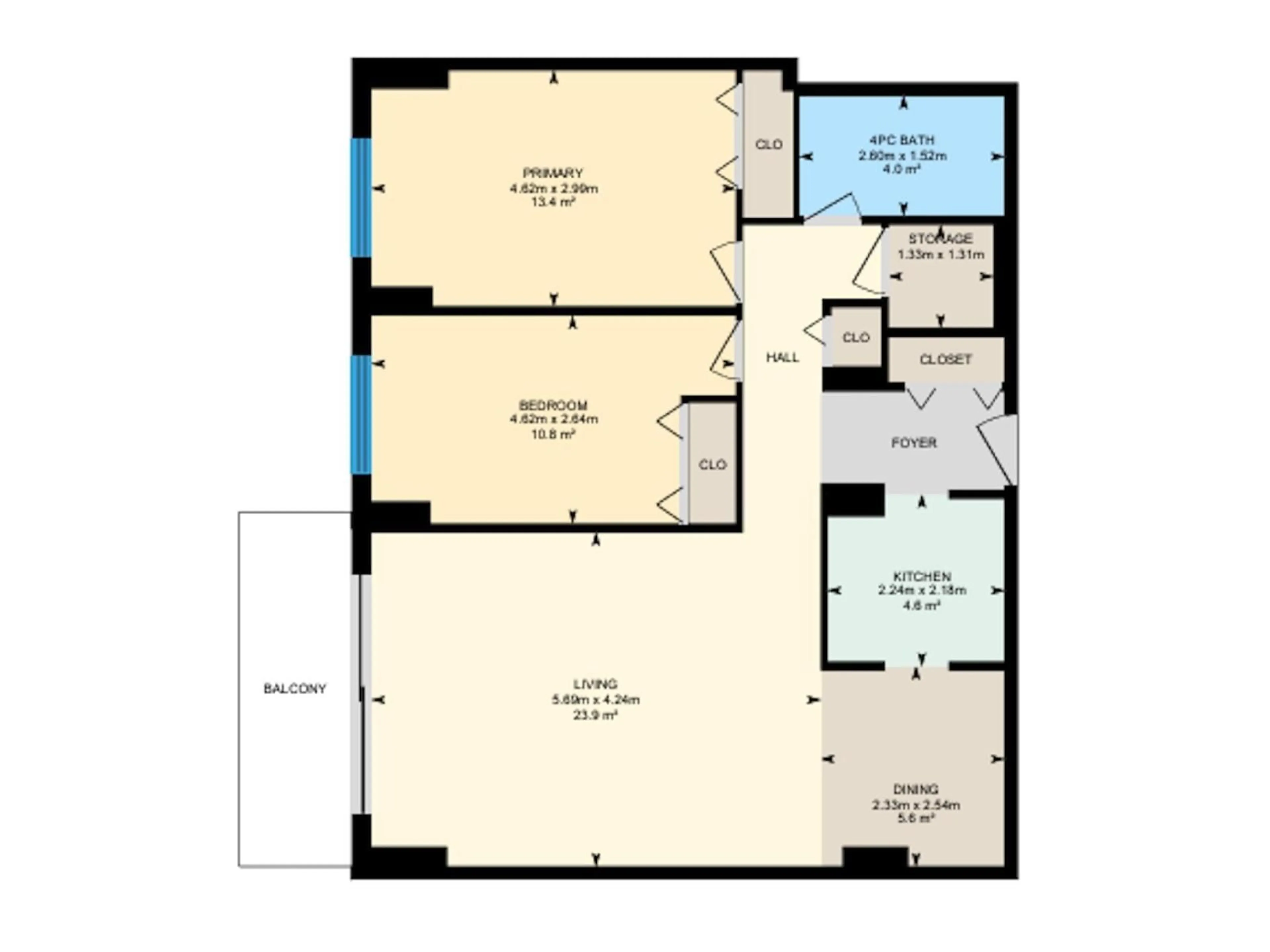 Floor plan for 13910 - 611 STONY PLAIN RD, Edmonton Alberta T5N3R2