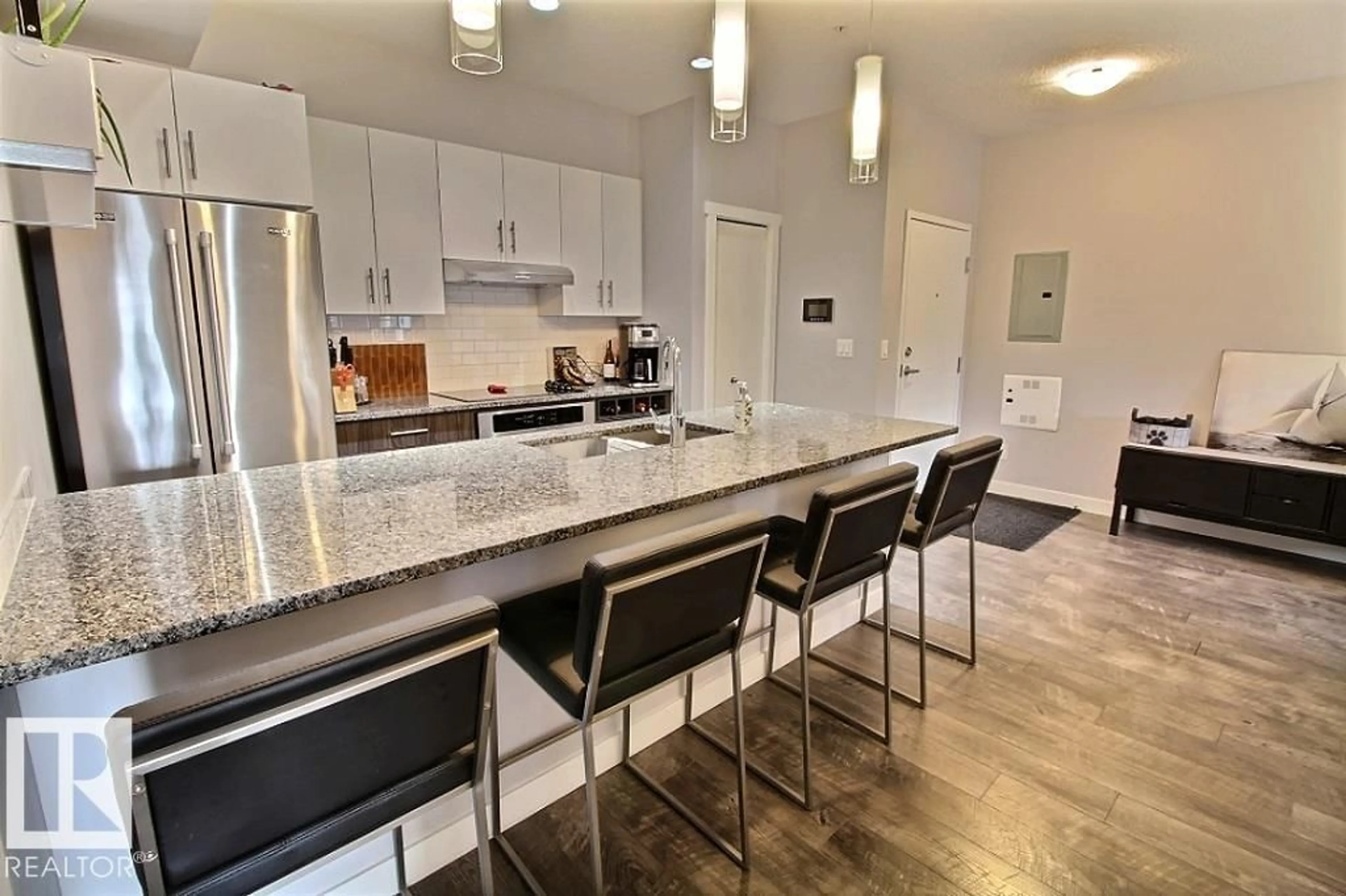Open concept kitchen, unknown for #106 - 10126 144 ST, Edmonton Alberta T5N2T7