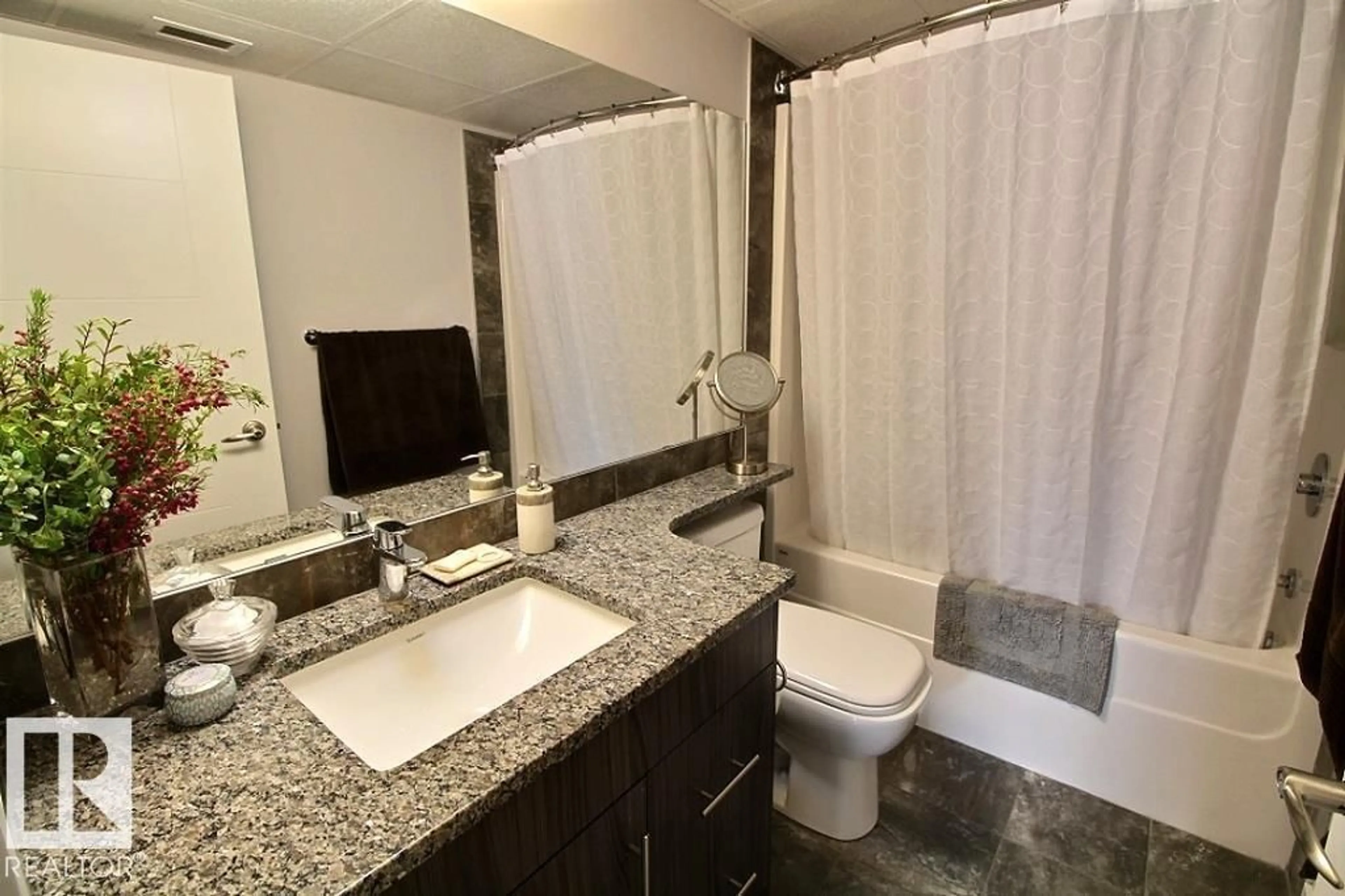 Standard bathroom, ceramic/tile floor for #106 - 10126 144 ST, Edmonton Alberta T5N2T7