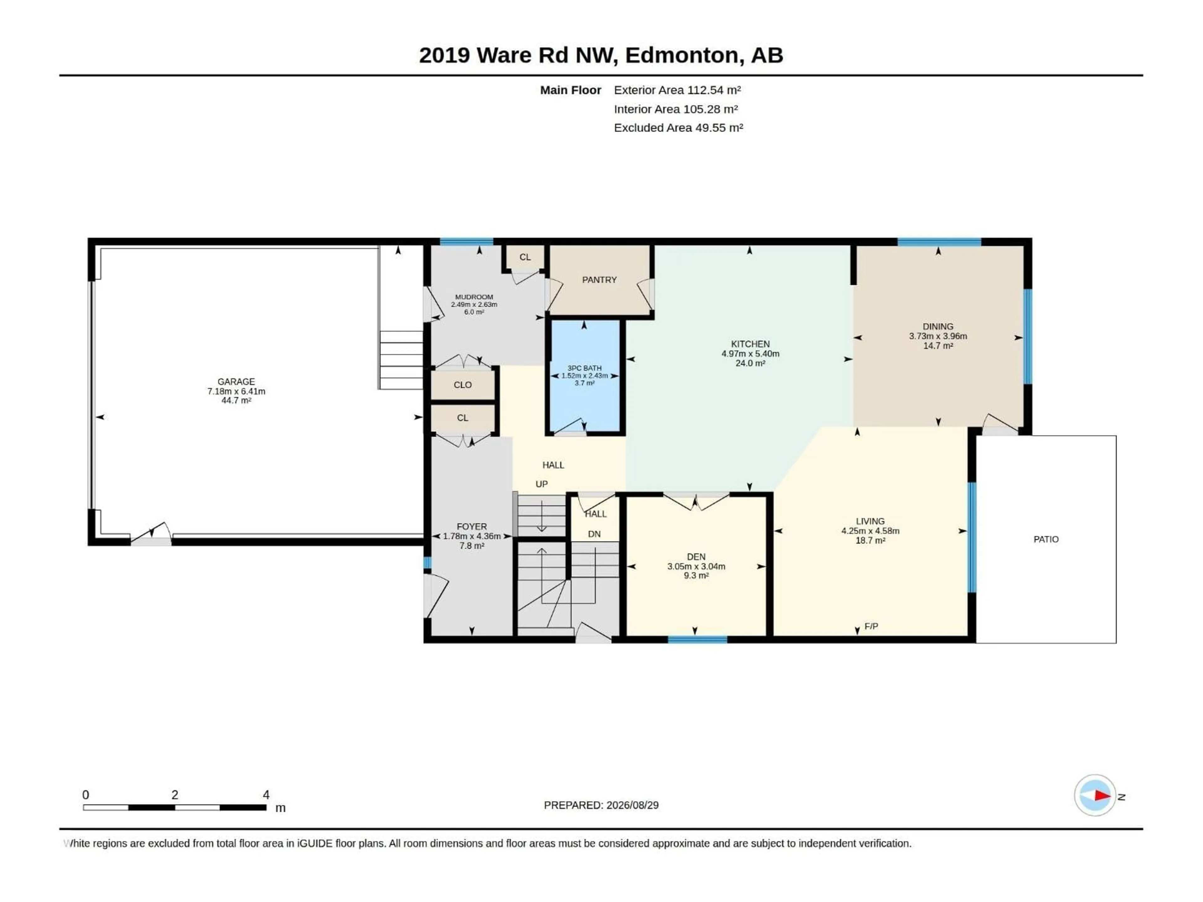 Floor plan for 2019 WARE RD, Edmonton Alberta T6W3G5