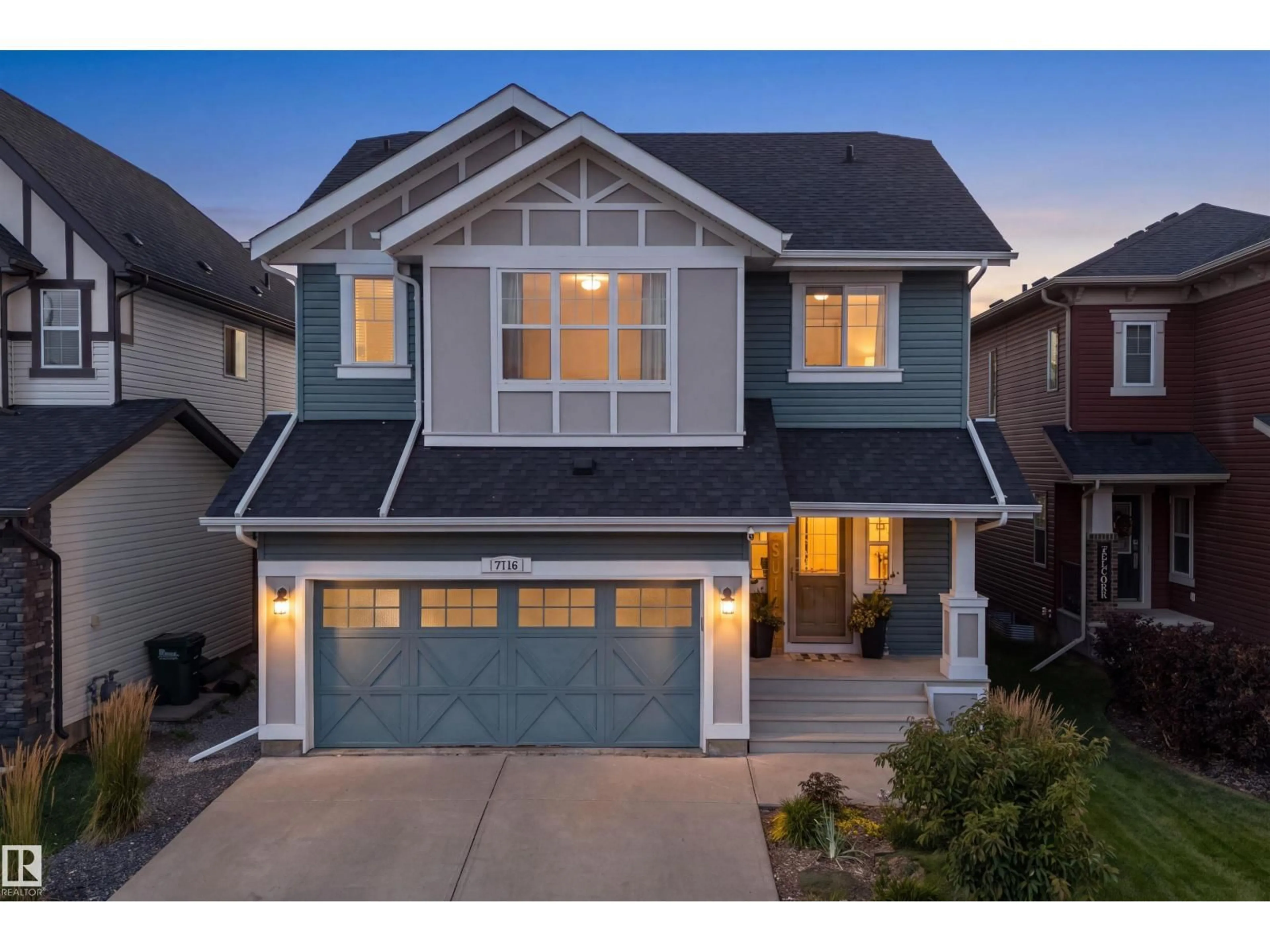 Home with vinyl exterior material, street for 7716 ELLESMERE LN, Sherwood Park Alberta T8H0P7