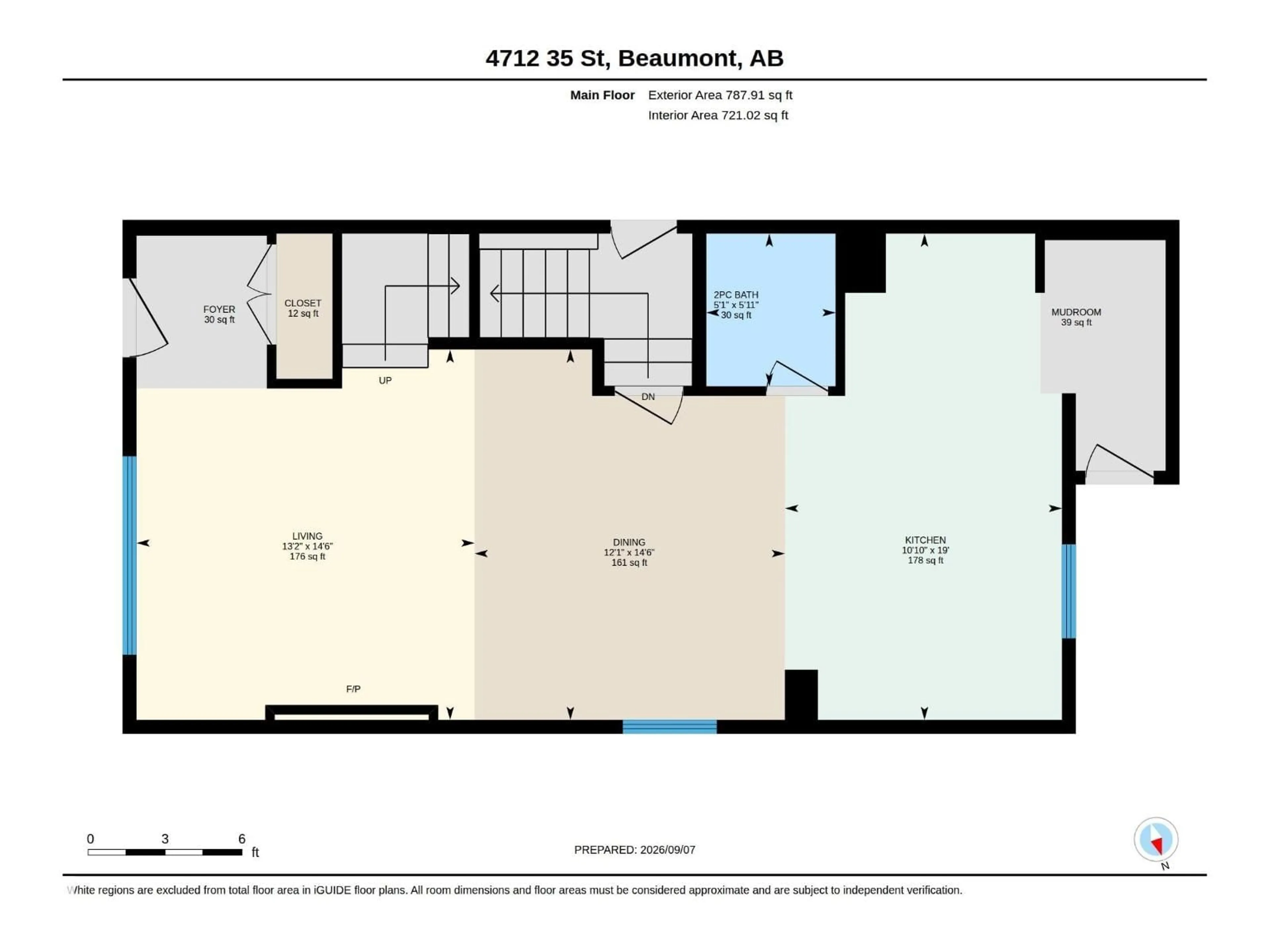 Floor plan for 4712 35 ST, Beaumont Alberta T4X2C4