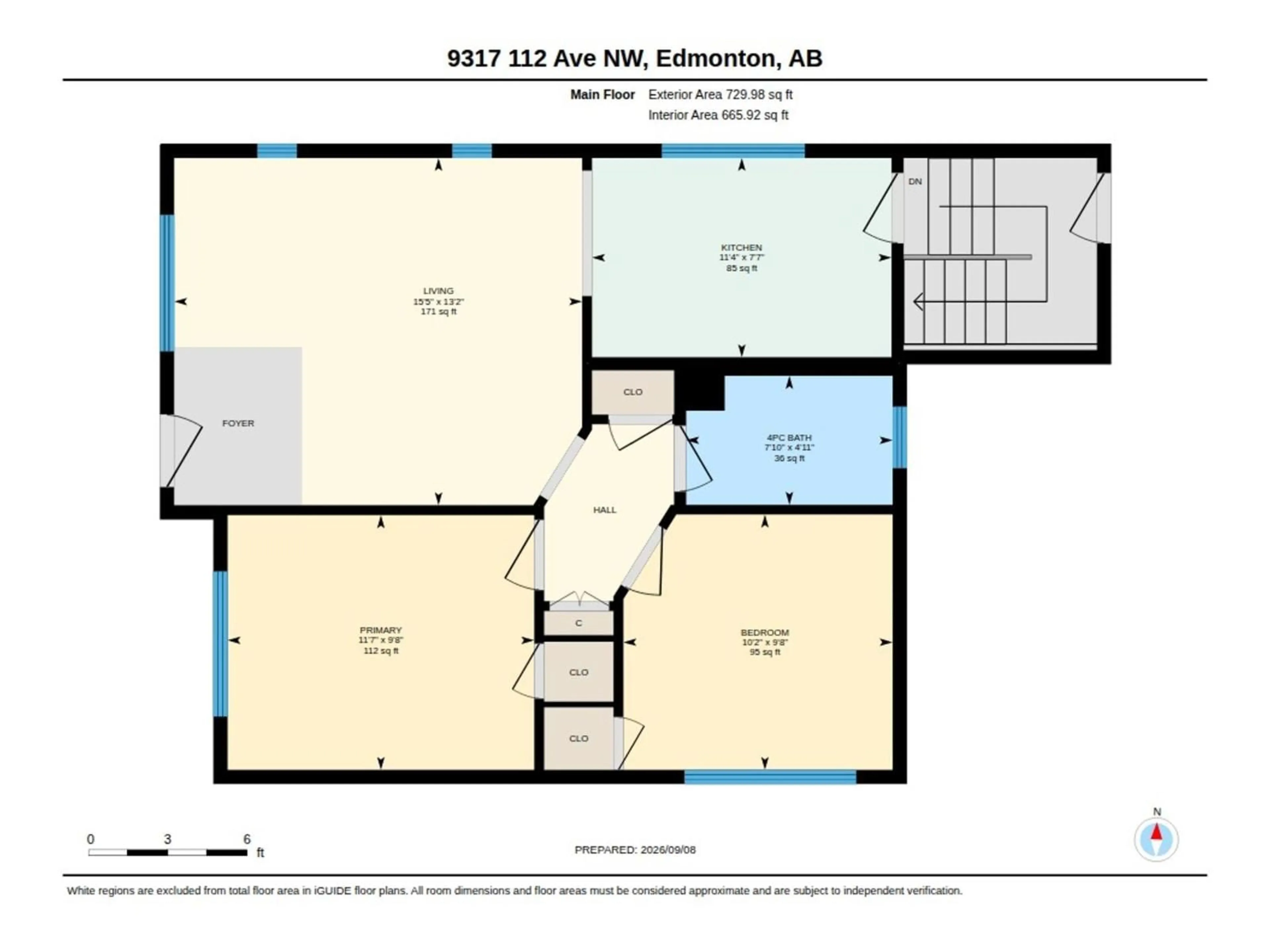 Floor plan for 9317 112 AV, Edmonton Alberta T5G0G5