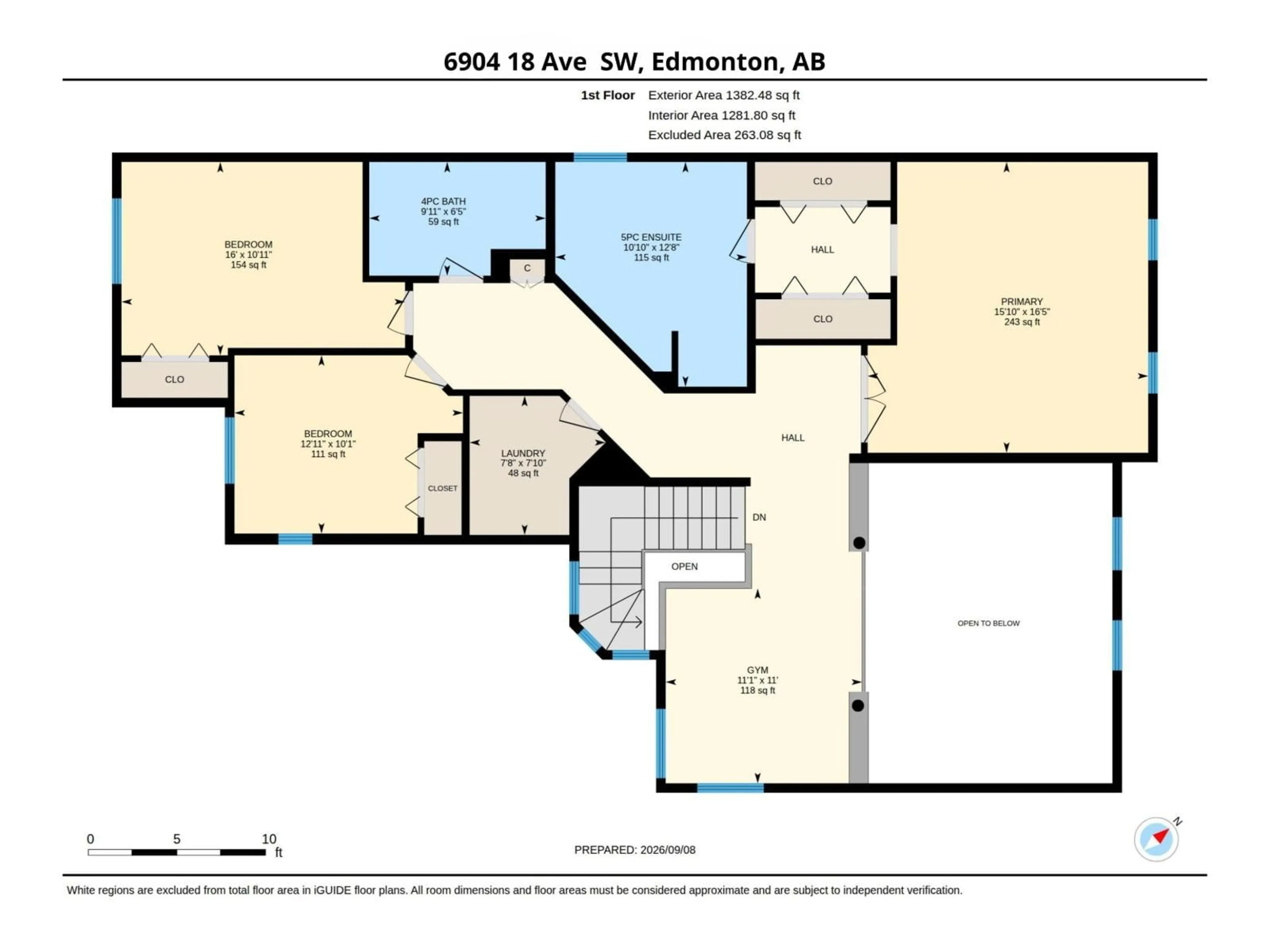 Floor plan for SW - 6904 18 AV, Edmonton Alberta T6X0C9