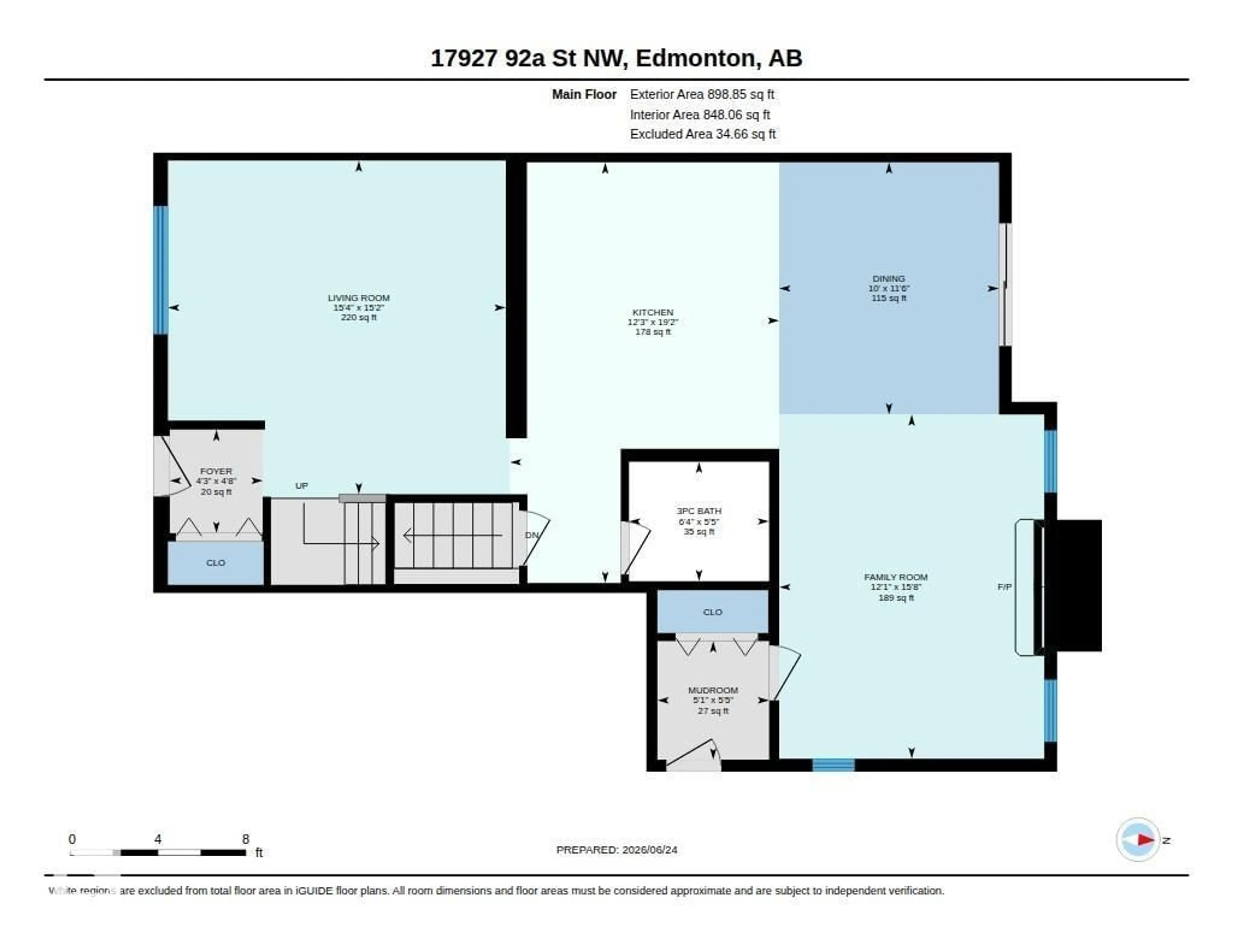Floor plan for NW - 17927 92A ST, Edmonton Alberta T5Z2J9