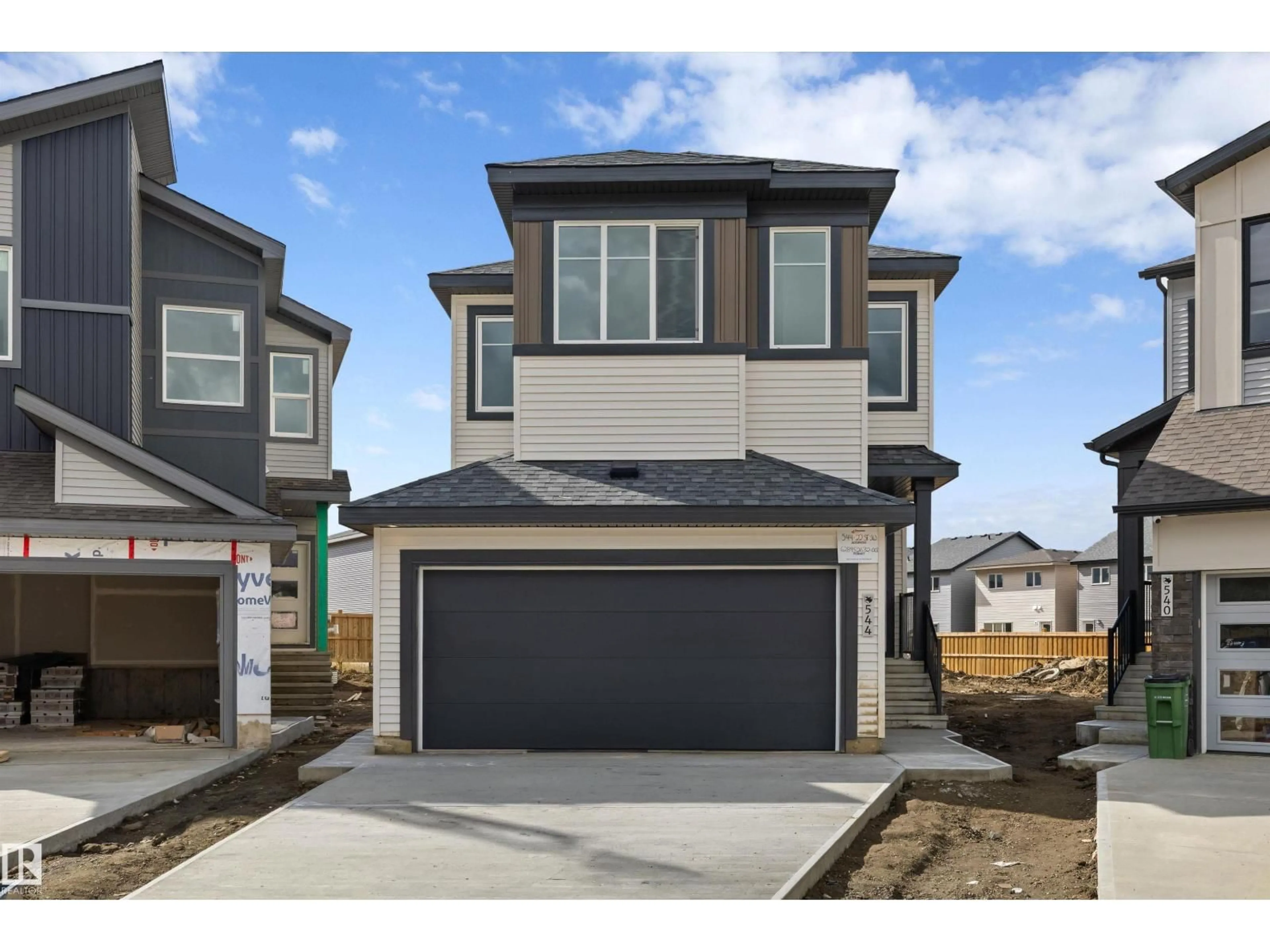 Home with vinyl exterior material, street for SW - 544 22 ST, Edmonton Alberta T6X3M1