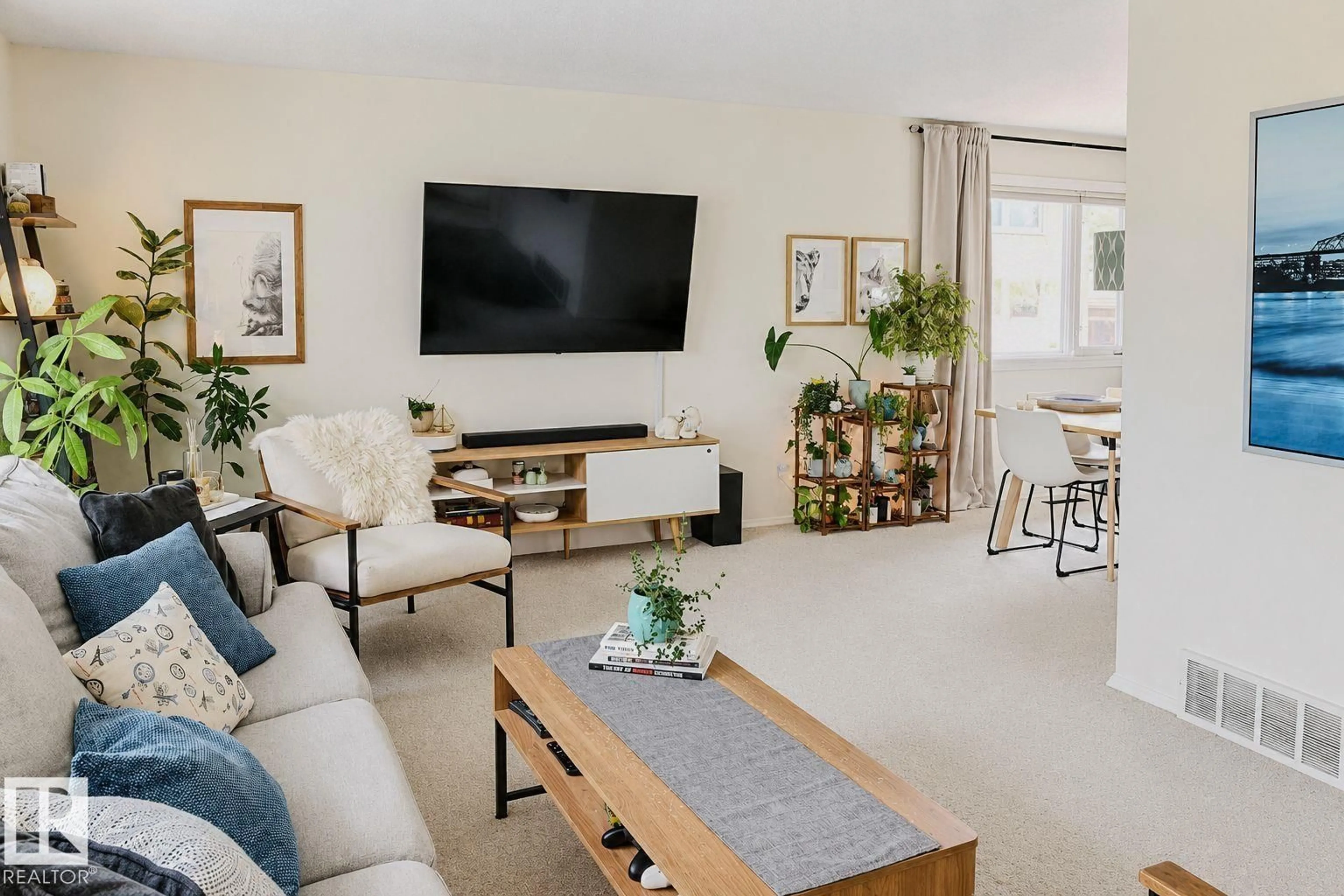 Living room with furniture, unknown for 3911 117 ST NW, Edmonton Alberta T6J1S8