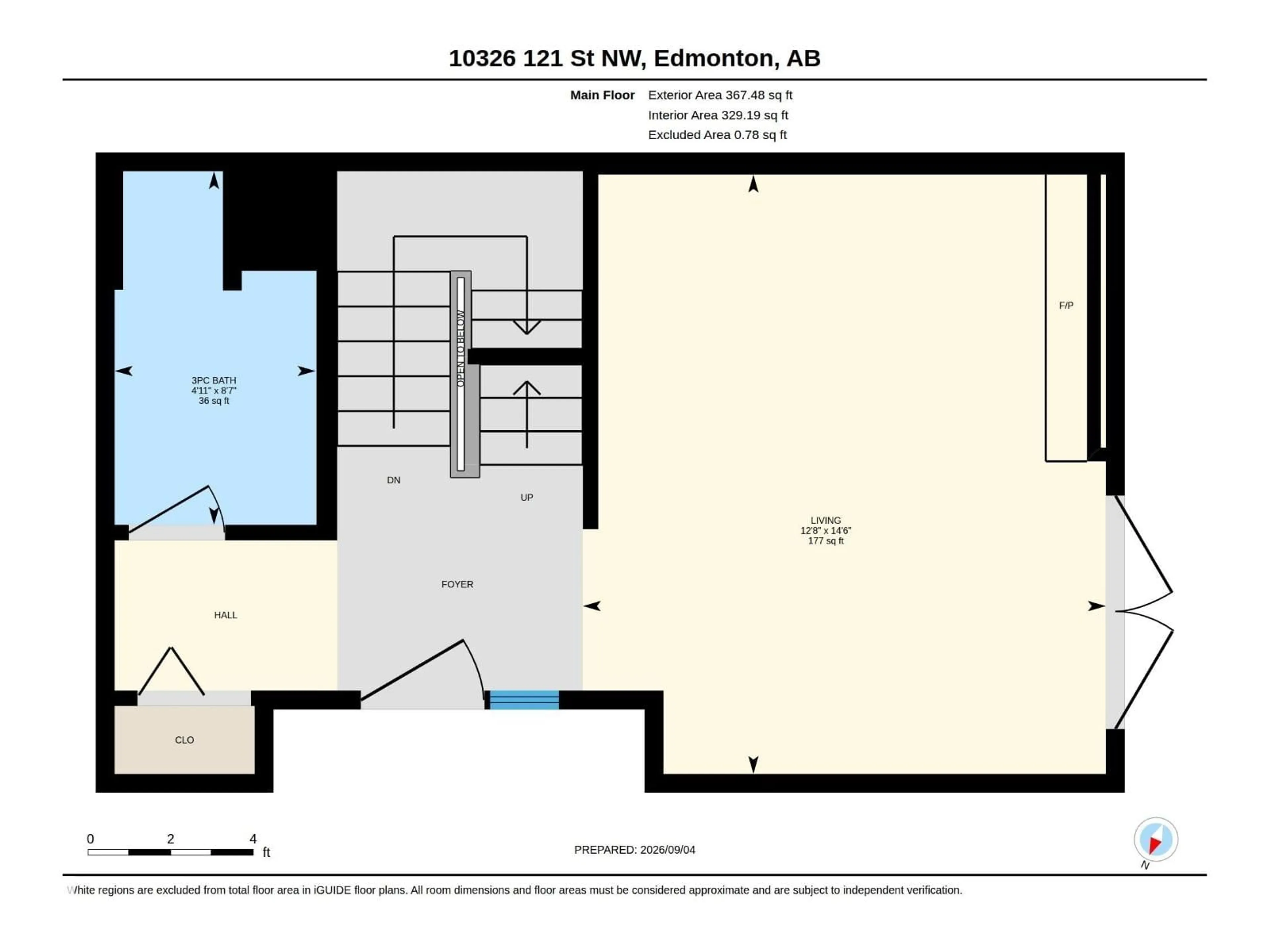 Floor plan for NW - 10326 121 ST, Edmonton Alberta T5N1K8