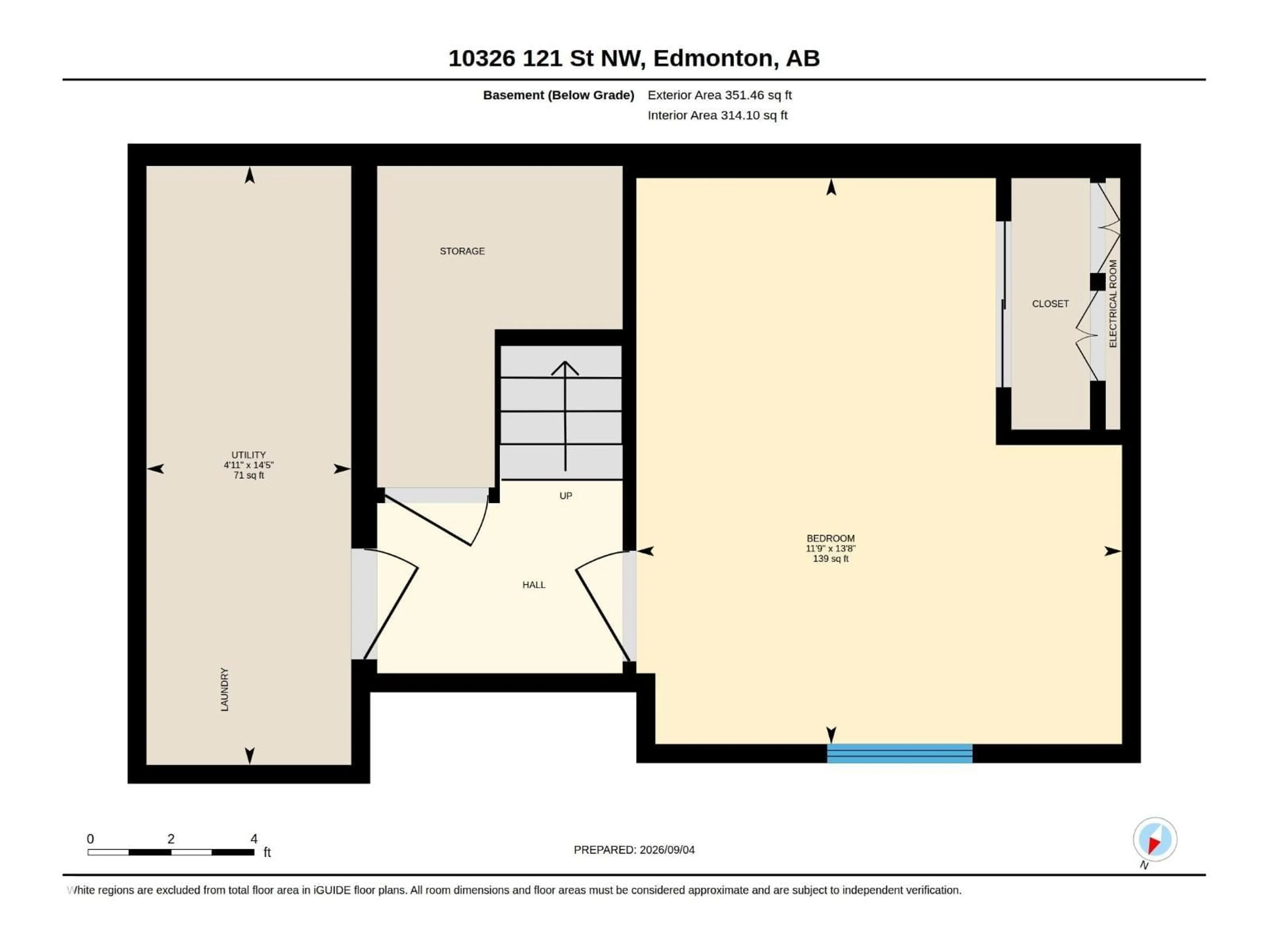 Floor plan for NW - 10326 121 ST, Edmonton Alberta T5N1K8