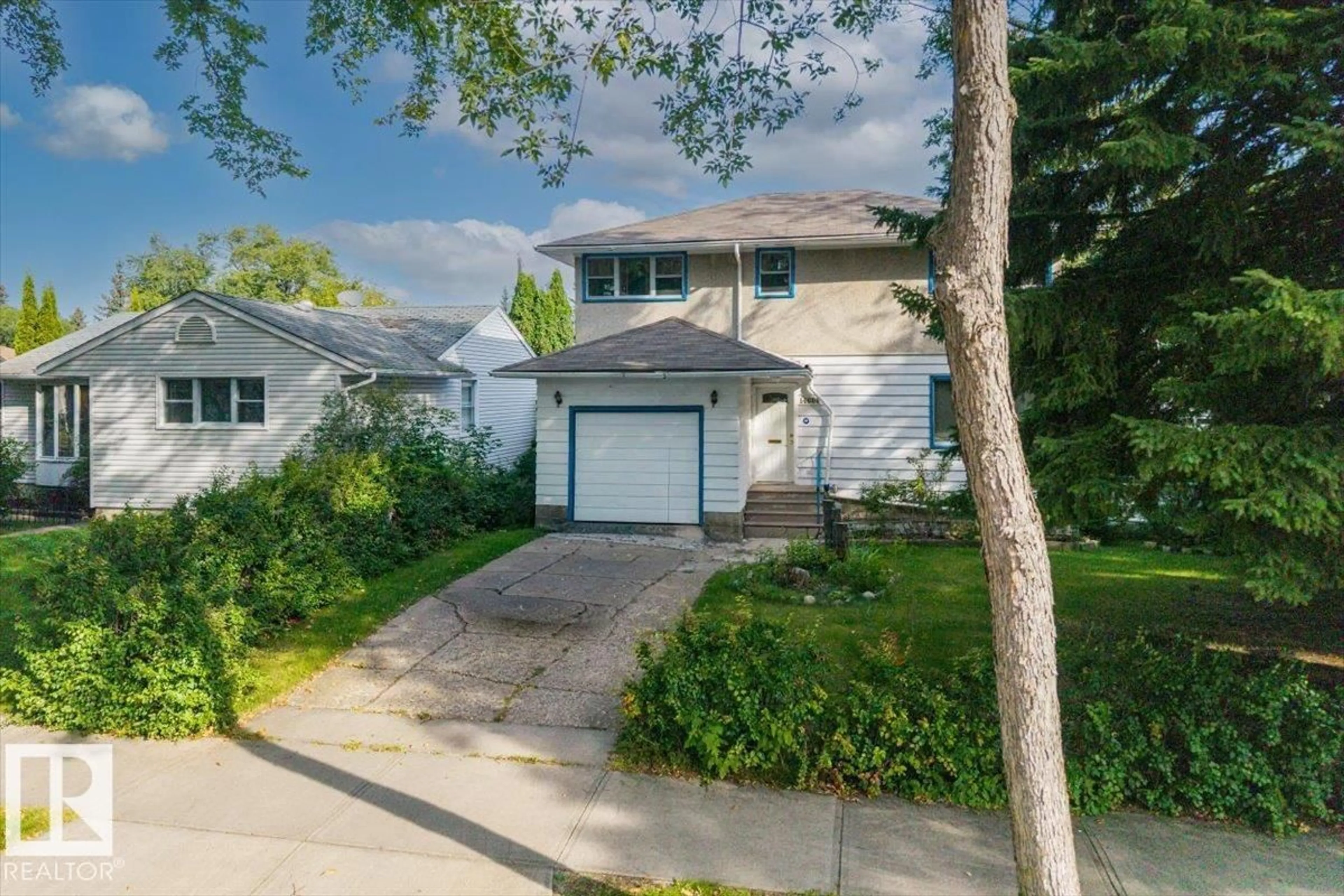 A pic from outside/outdoor area/front of a property/back of a property/a pic from drone, street for 14608 93 AV, Edmonton Alberta T5R5G6