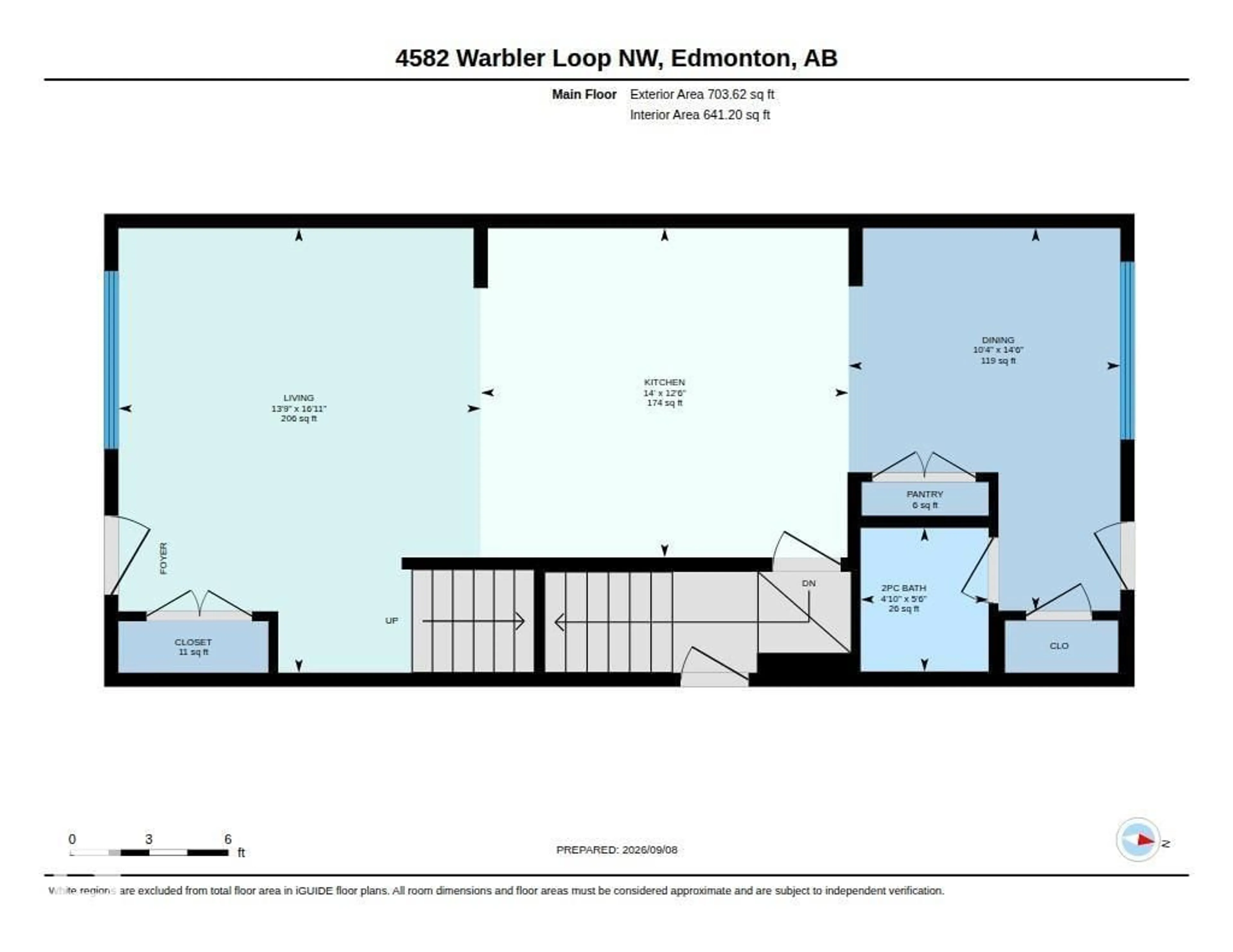 Floor plan for 4582 WARBLER LO, Edmonton Alberta T3N1R5