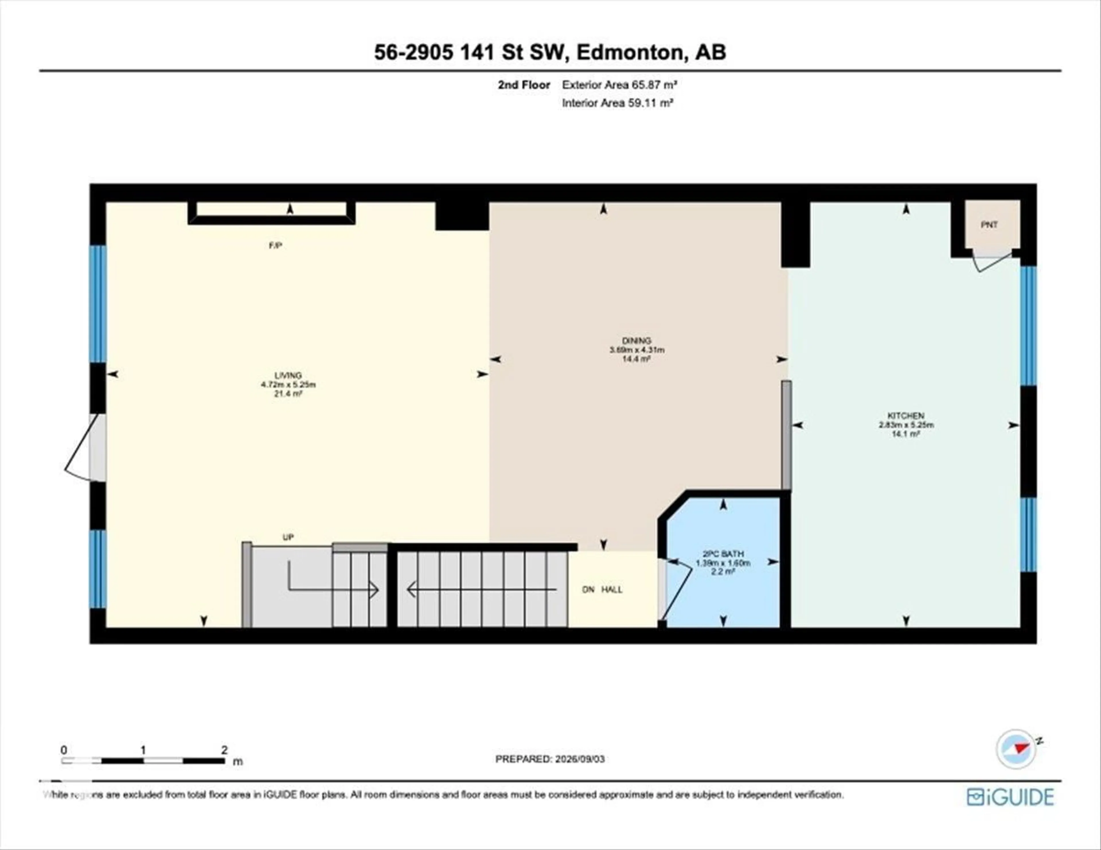 Floor plan for #56 - 2905 141 ST, Edmonton Alberta T6W3M4
