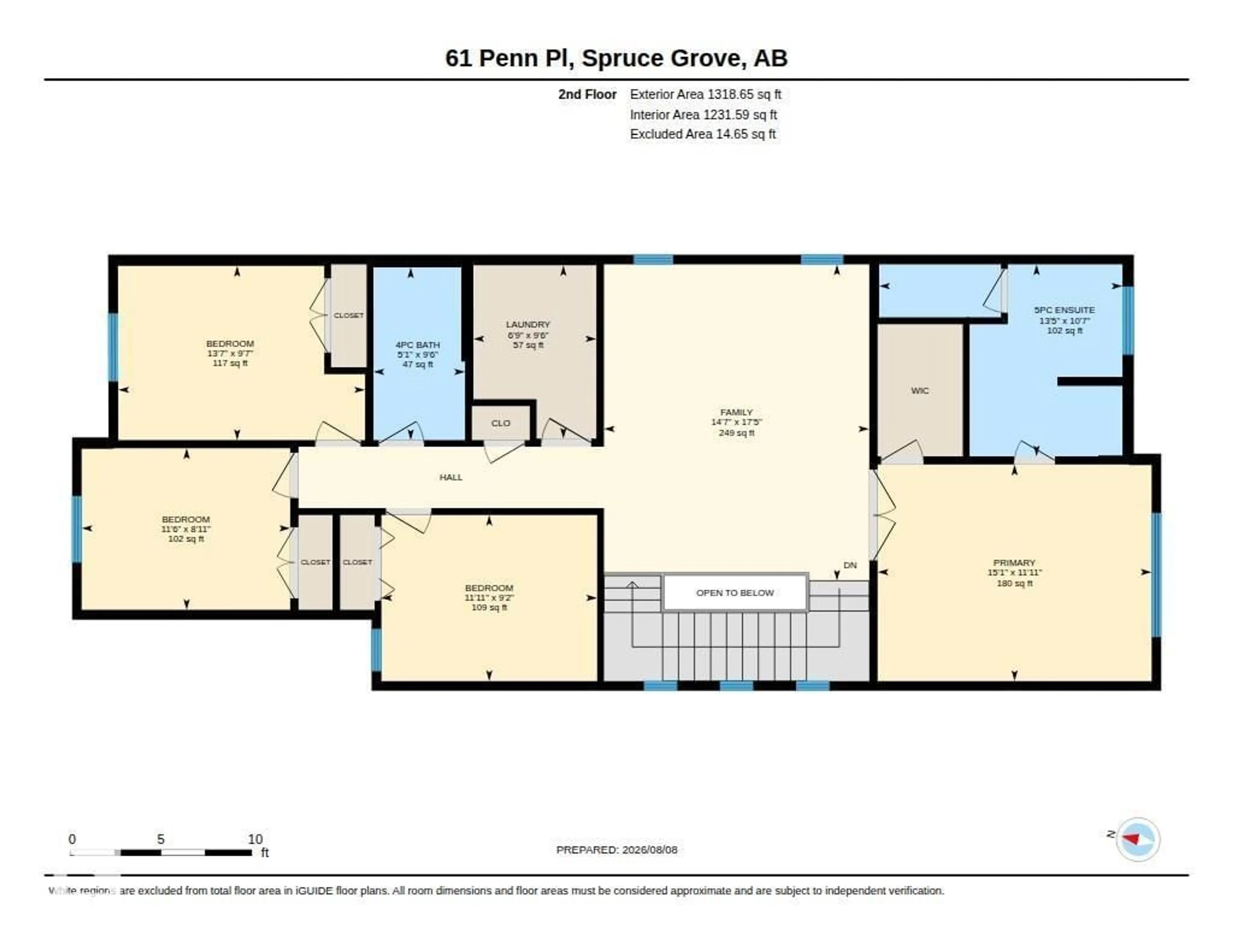Floor plan for 61 PENN PL, Spruce Grove Alberta T7X2W7